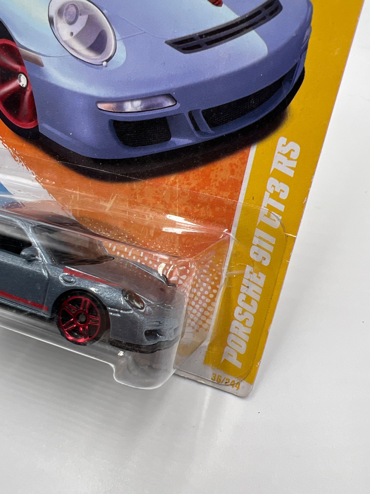 2011 Hot Wheels New Models #36 Porsche 911 GT3 RS Steel Blue Card Not Perfect SR