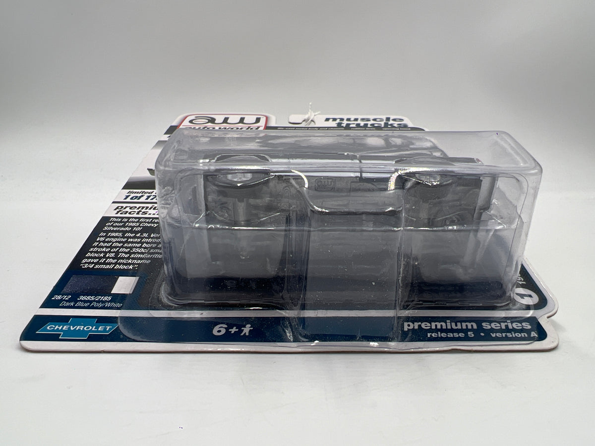 Auto World Muscle Trucks Release 5 Version A 1985 Chevy Silverado 10 Fleetside Dark Blue 184D