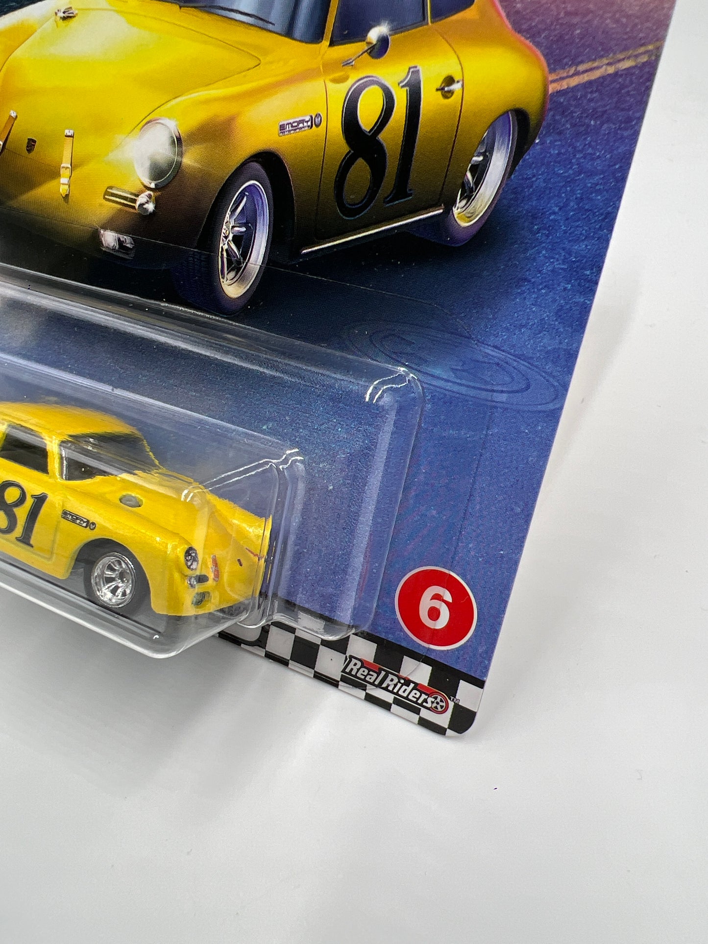 Hot Wheels Premium Boulevard #6 Porsche 356 Outlaw Yellow W/Protector