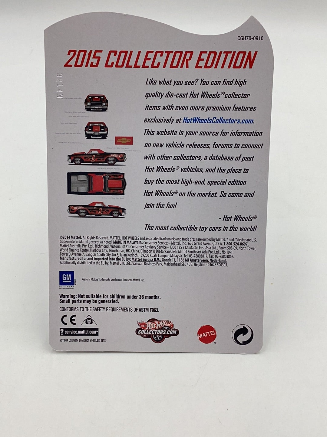 2015 Hot wheels collectors edition 71 El Camino with protector