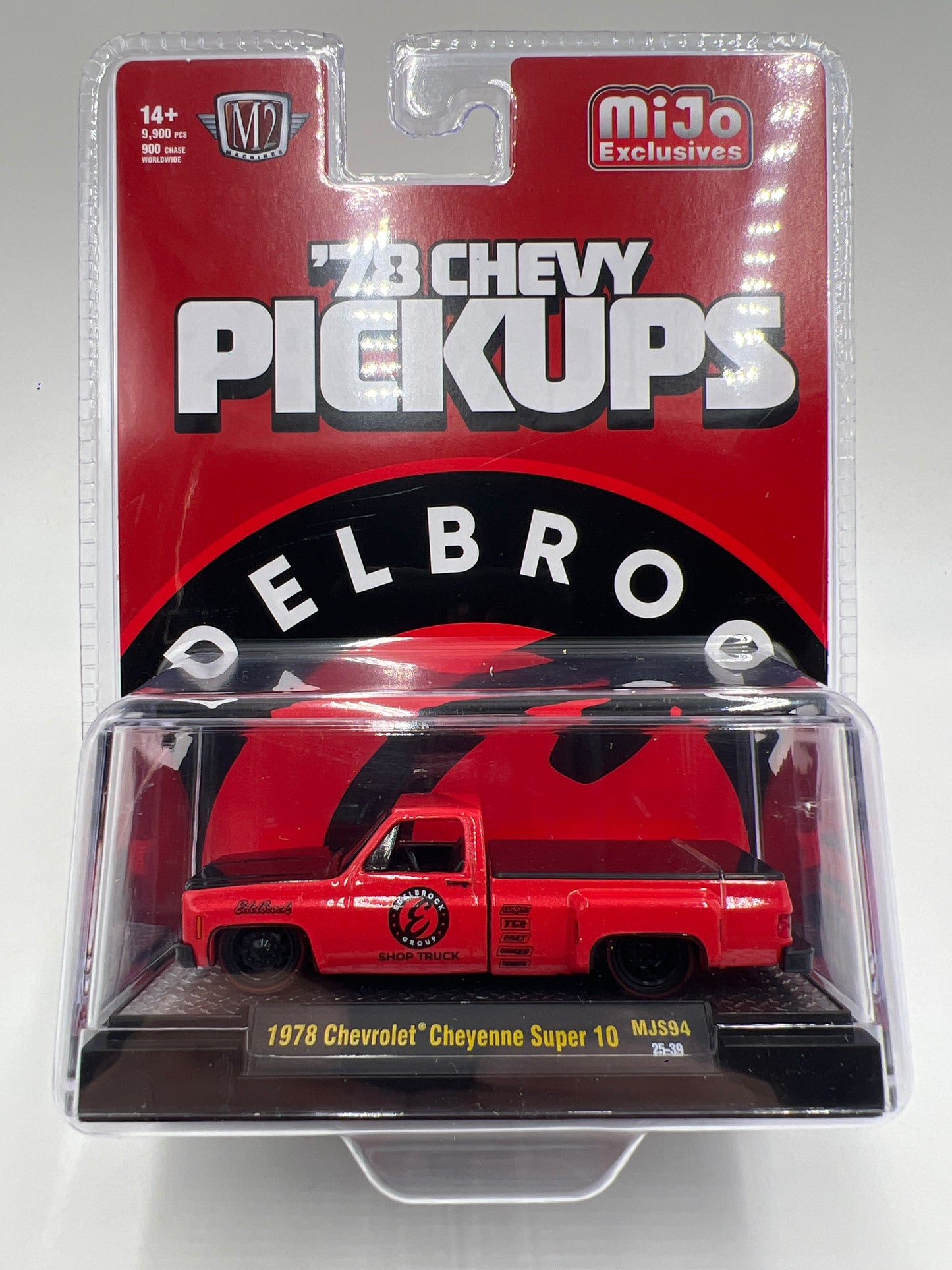 M2 Machines MiJo Exclusives 1978 Chevrolet Cheyenne Super 10 Red Edelbrock MJS94