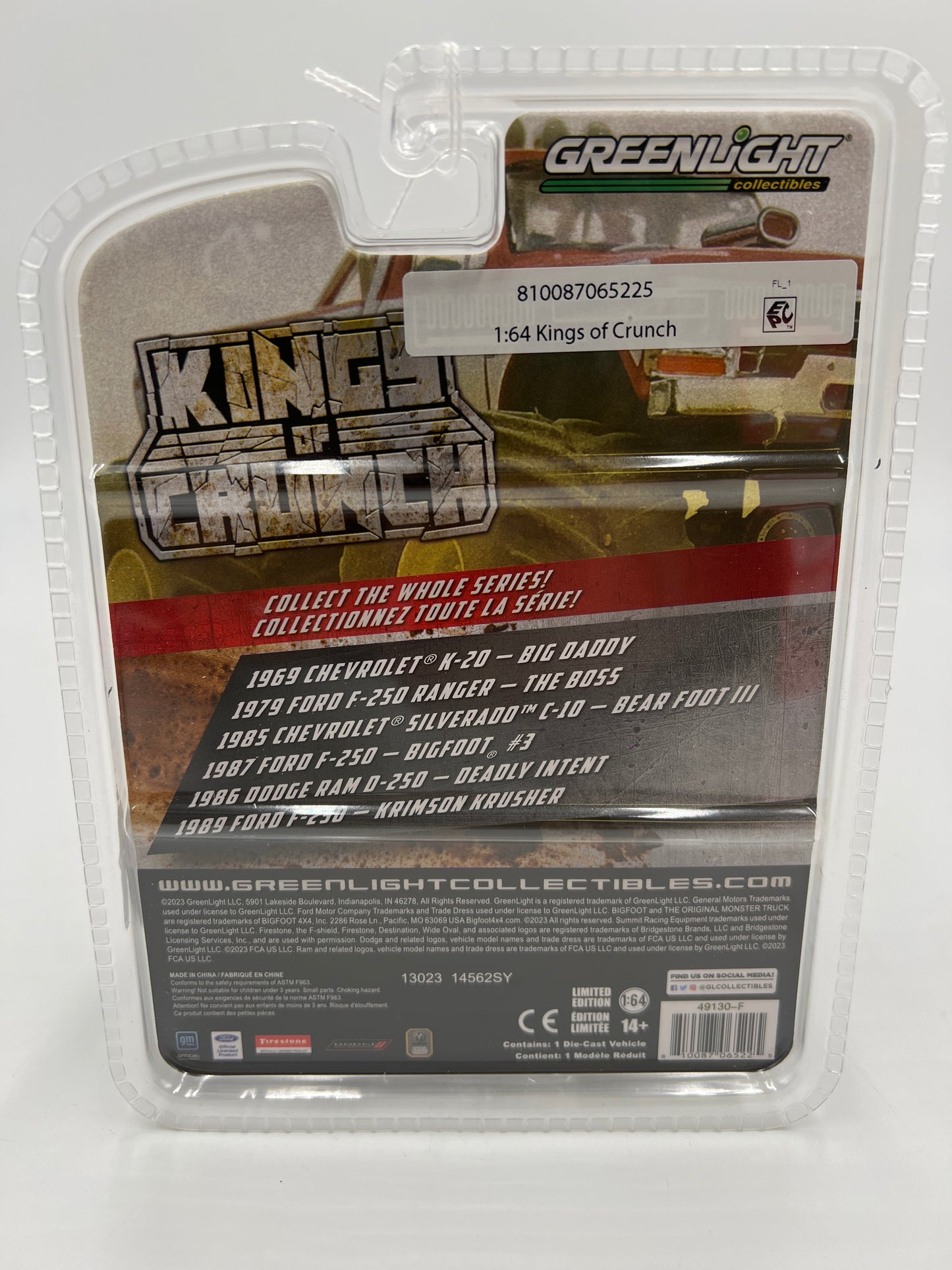 Greenlight Kings of Crunch Series 13 1989 Ford F-250 Krimson Krusher Red 216G