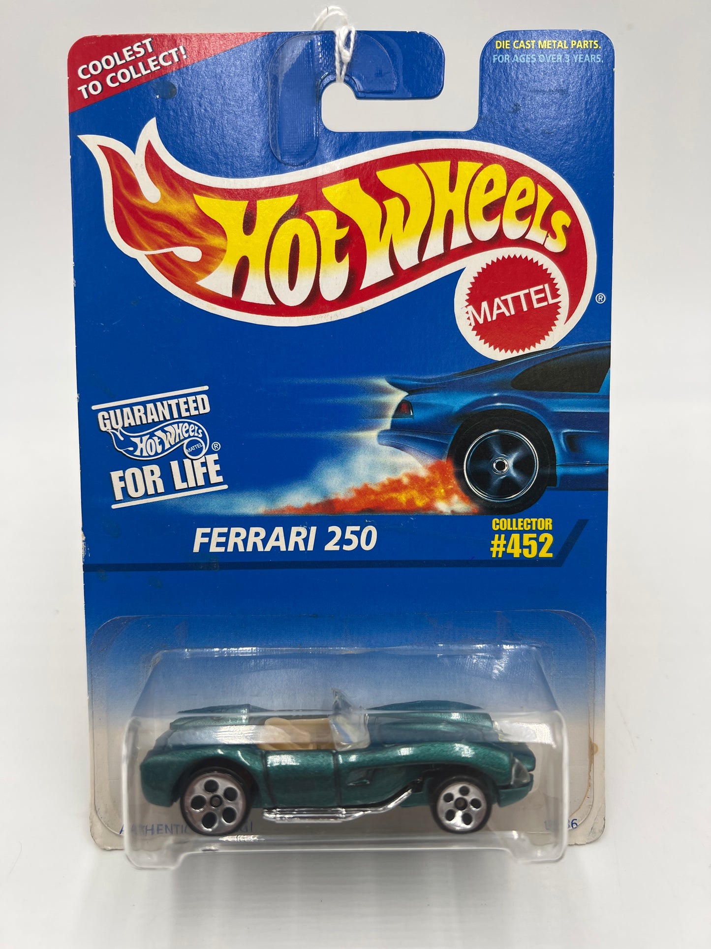 1996 Hot Wheels #452 Ferrari 250 Green 5 Dot Wheels