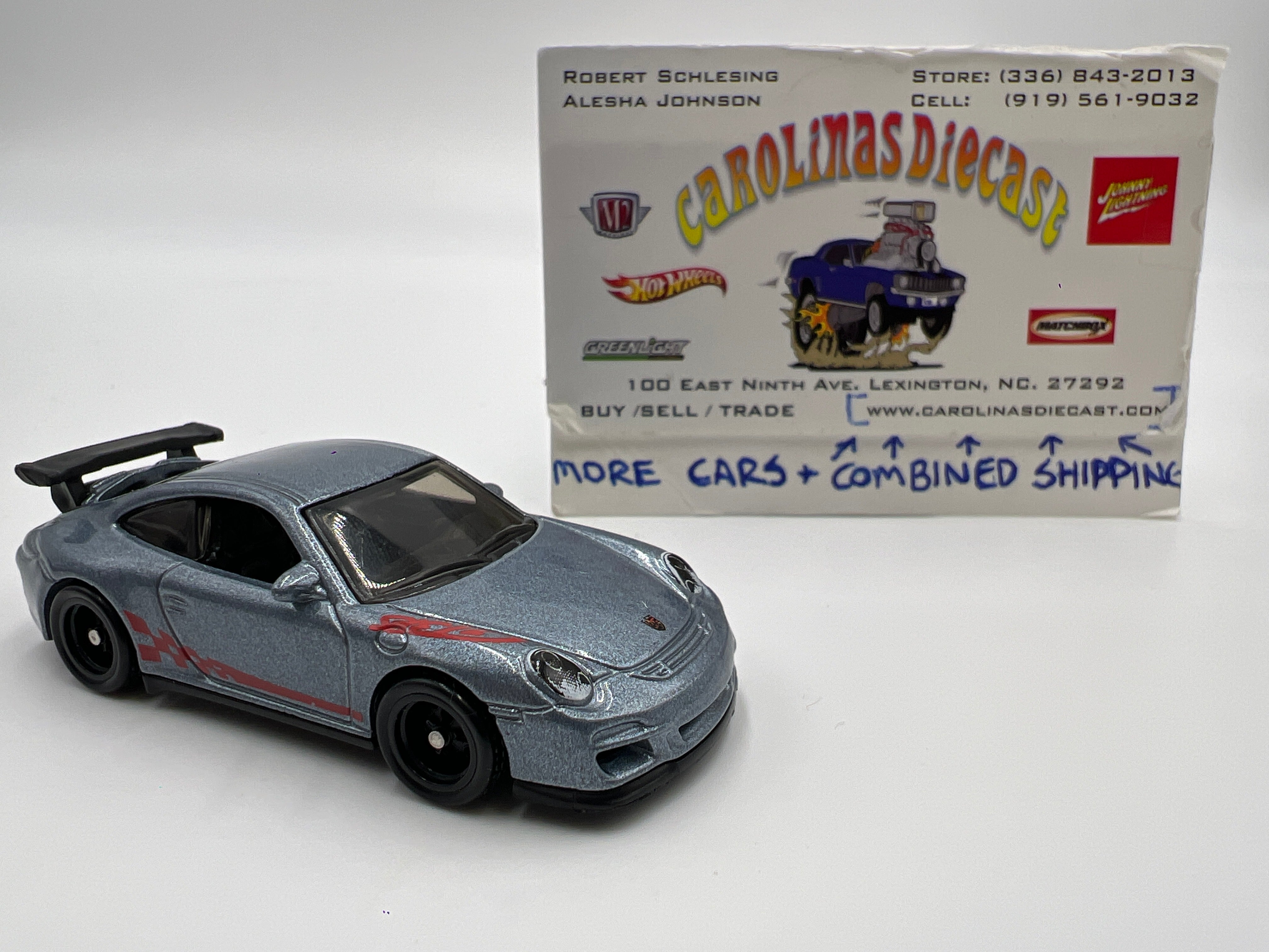 Hot Wheels Porsche 911 GT3 RS Gray CUSTOM carolinasdiecast