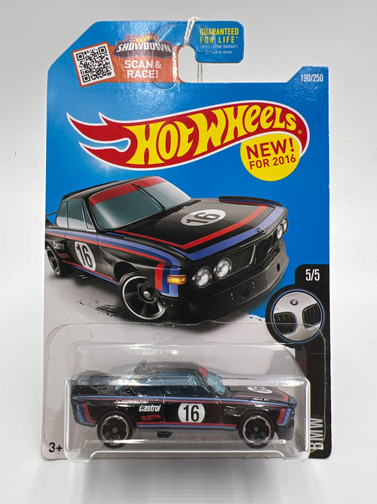 2016 Hot Wheels BMW #190 73 BMW 3.0 CSL Race Car Black 104C