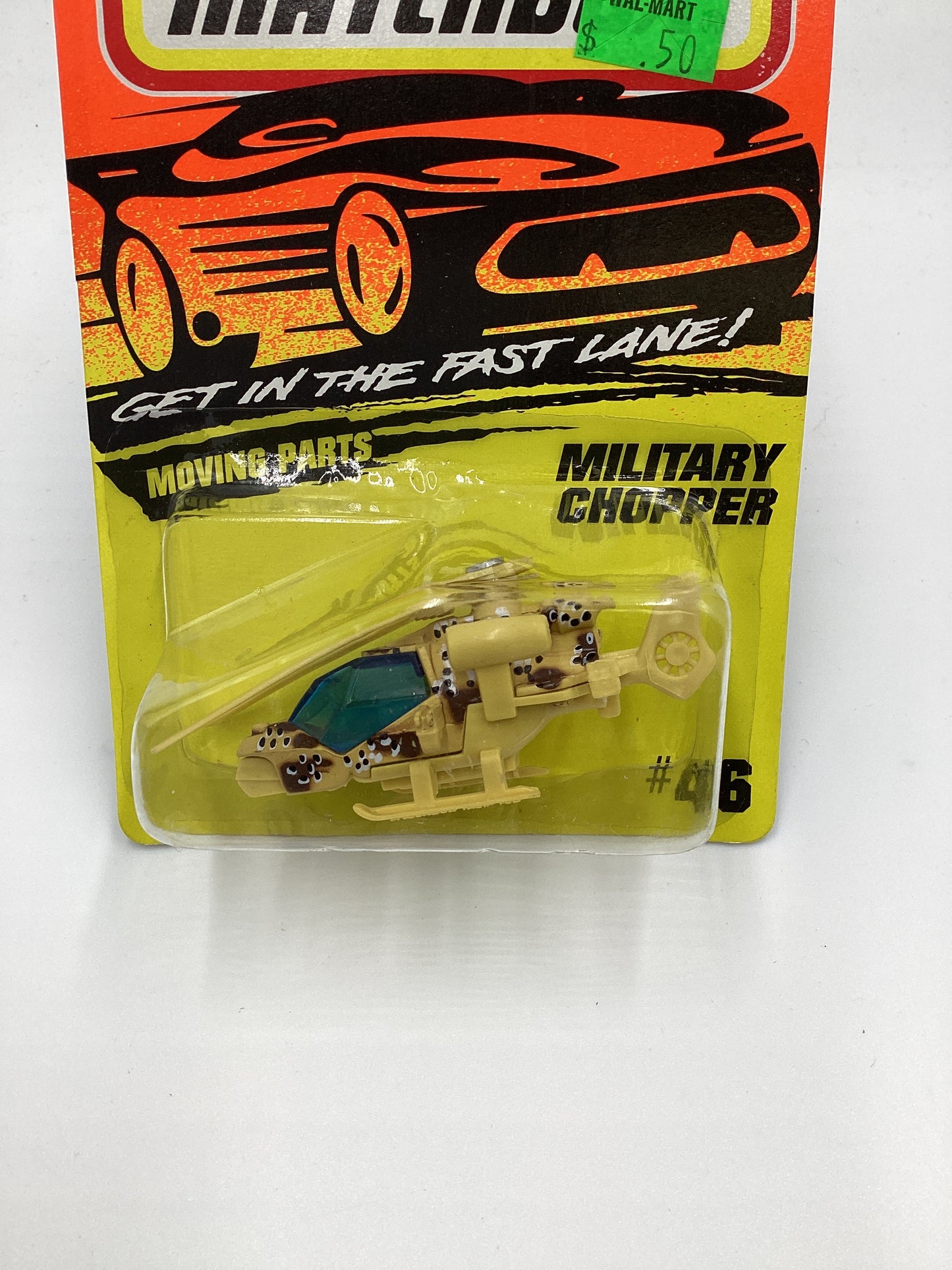 Matchbox Moving Parts Get In The Fast Lane #46 Military Chopper 207F