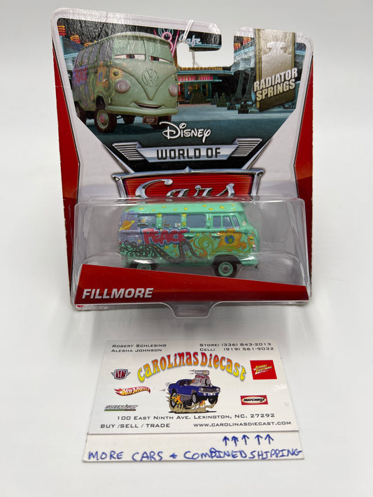 Disney Pixar The World Of Cars Radiator Springs #10 Fillmore Green Card Not Perfect 141D