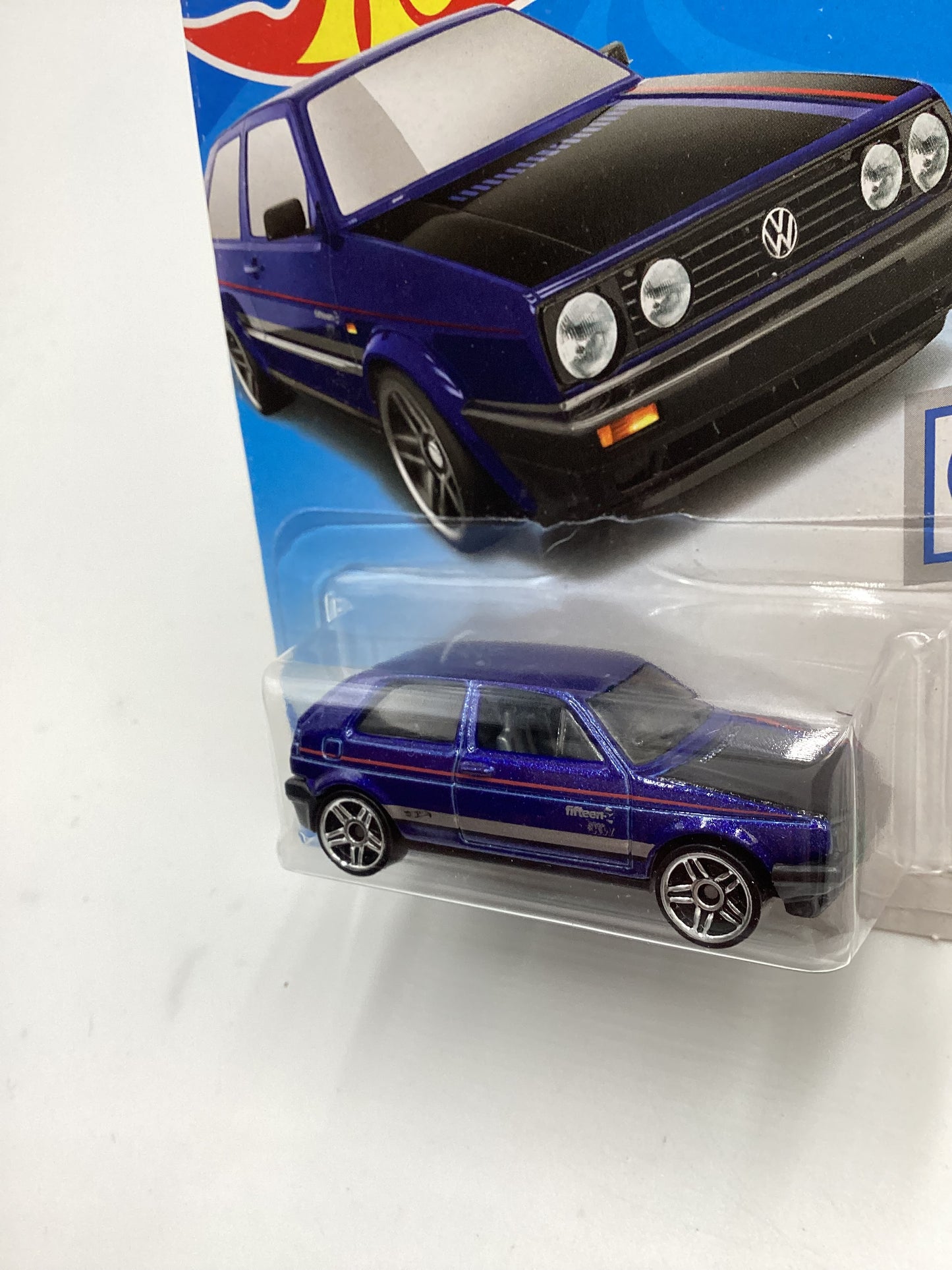 2019 Hot Wheels #68 Volkswagen Golf MK2 Blue 97i