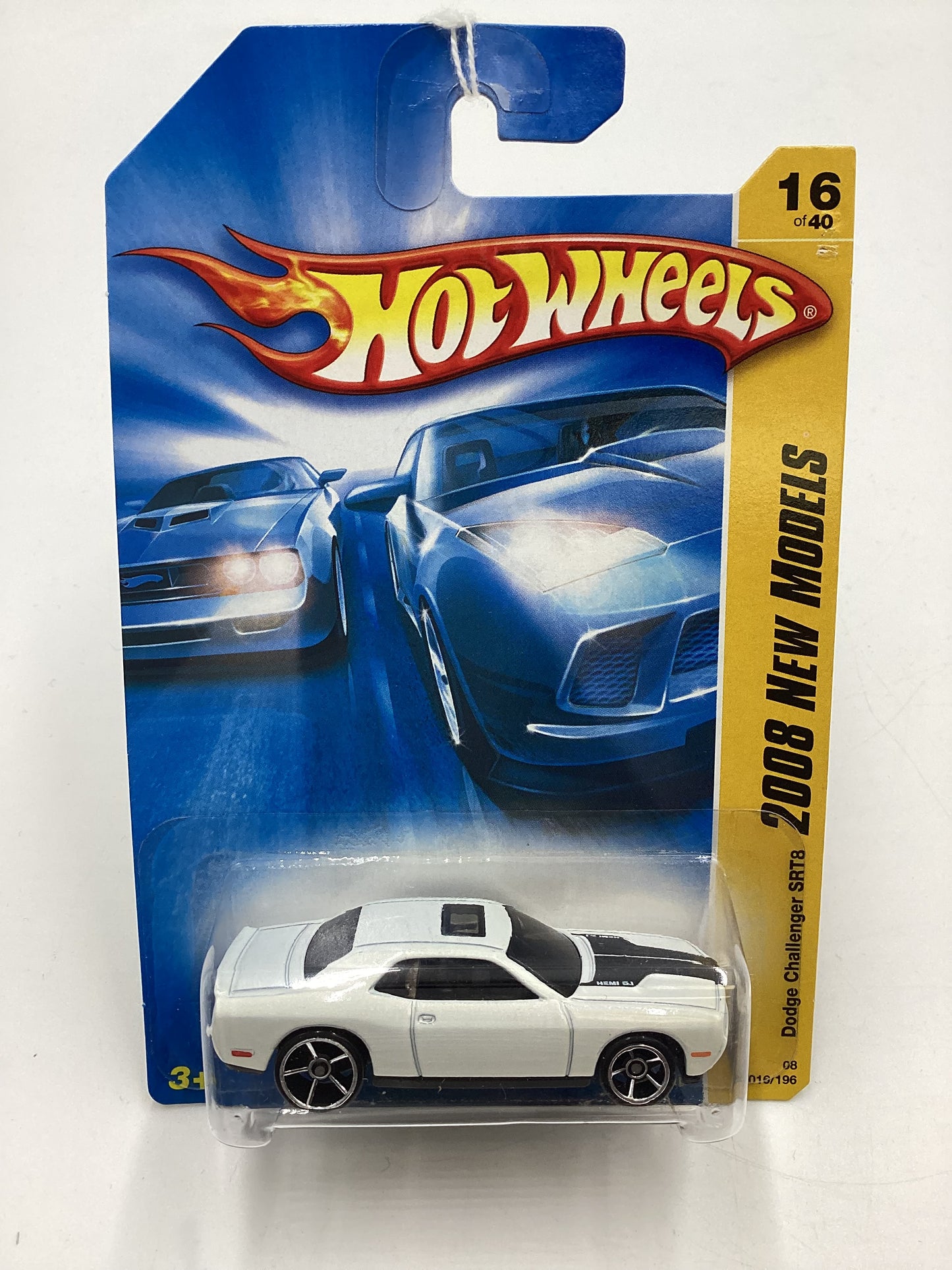 2008 Hot Wheels New Models #16 Dodge Challenger SRT8 White 50B