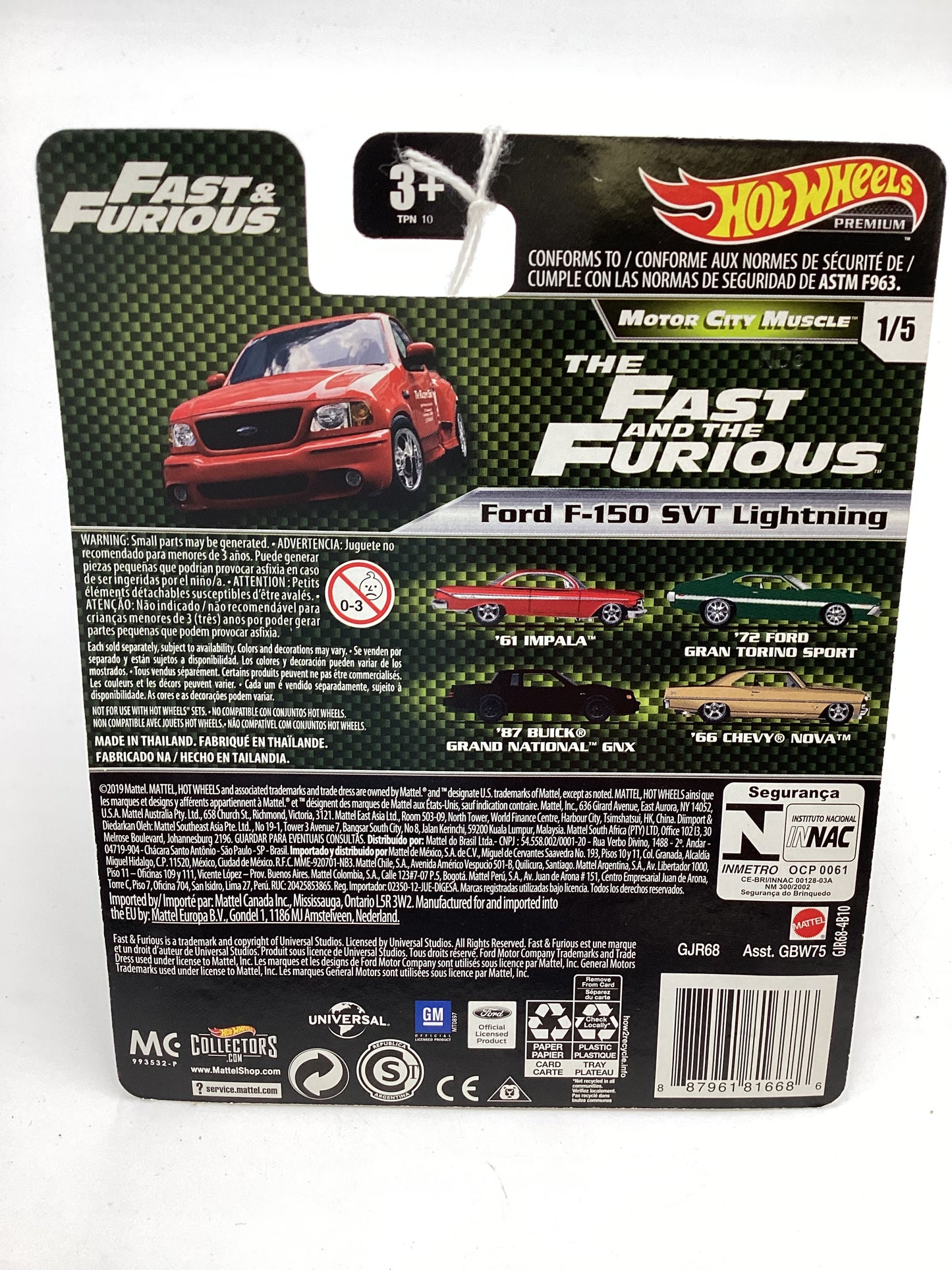 Hot wheels Fast and Furious Motor City Muscle Ford F-150 SVT Lightning 246M