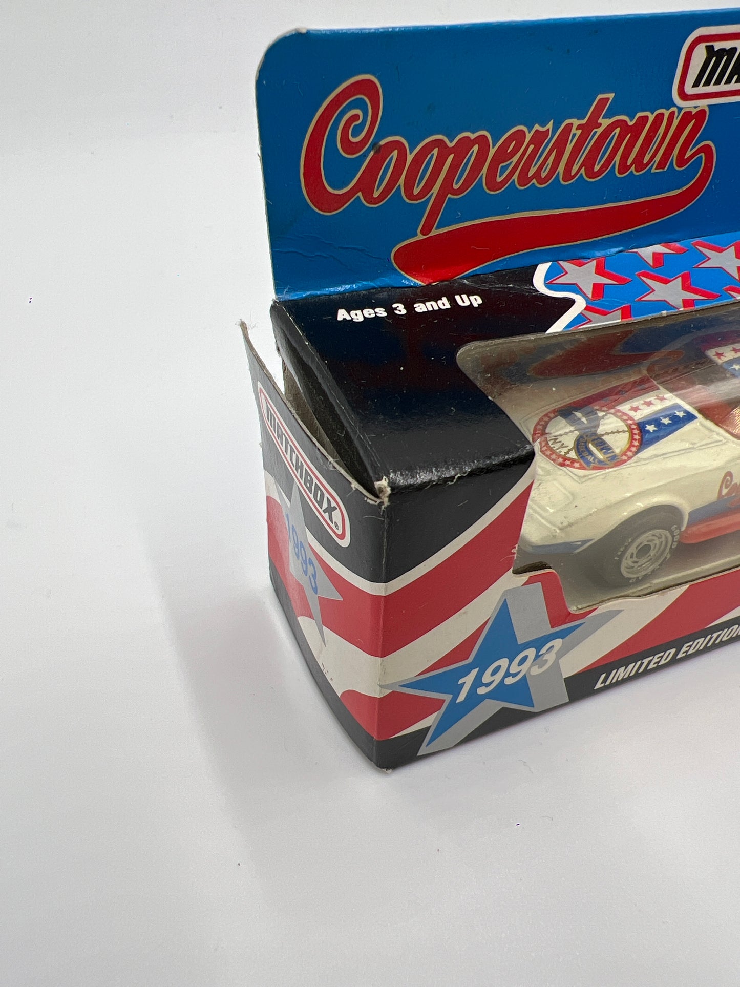 Matchbox White Rose Collectibles 1993 Cooperstown Chevrolet Corvette White (Box Opened)