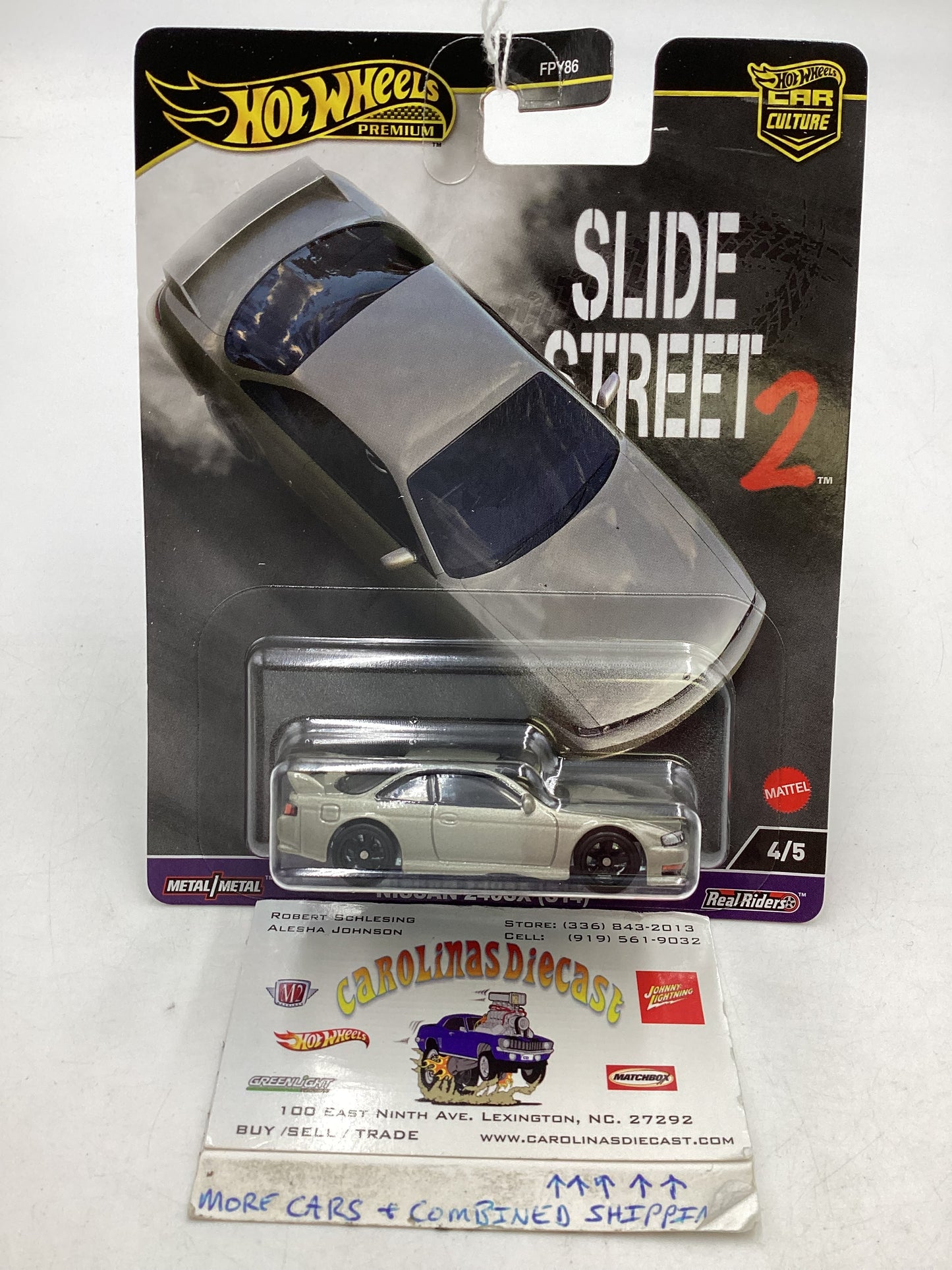 2024 Hot Wheels Car Culture Slide Street 2 #4 Nissan 240SX (S14) Silver 244K