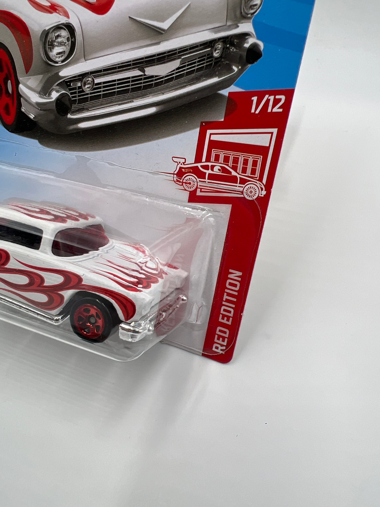 2019 Hot Wheels Target Exclusive Red Edition #9 57 Chevy White 148E