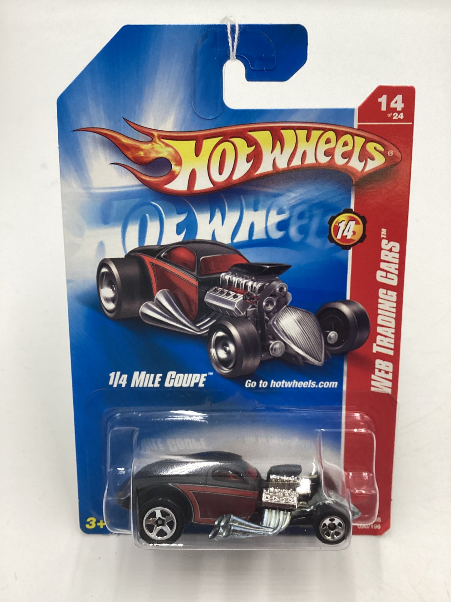 2008 Hot Wheels Web Trading Cars #90 1/4 Mile Coupe Black/Red EE4