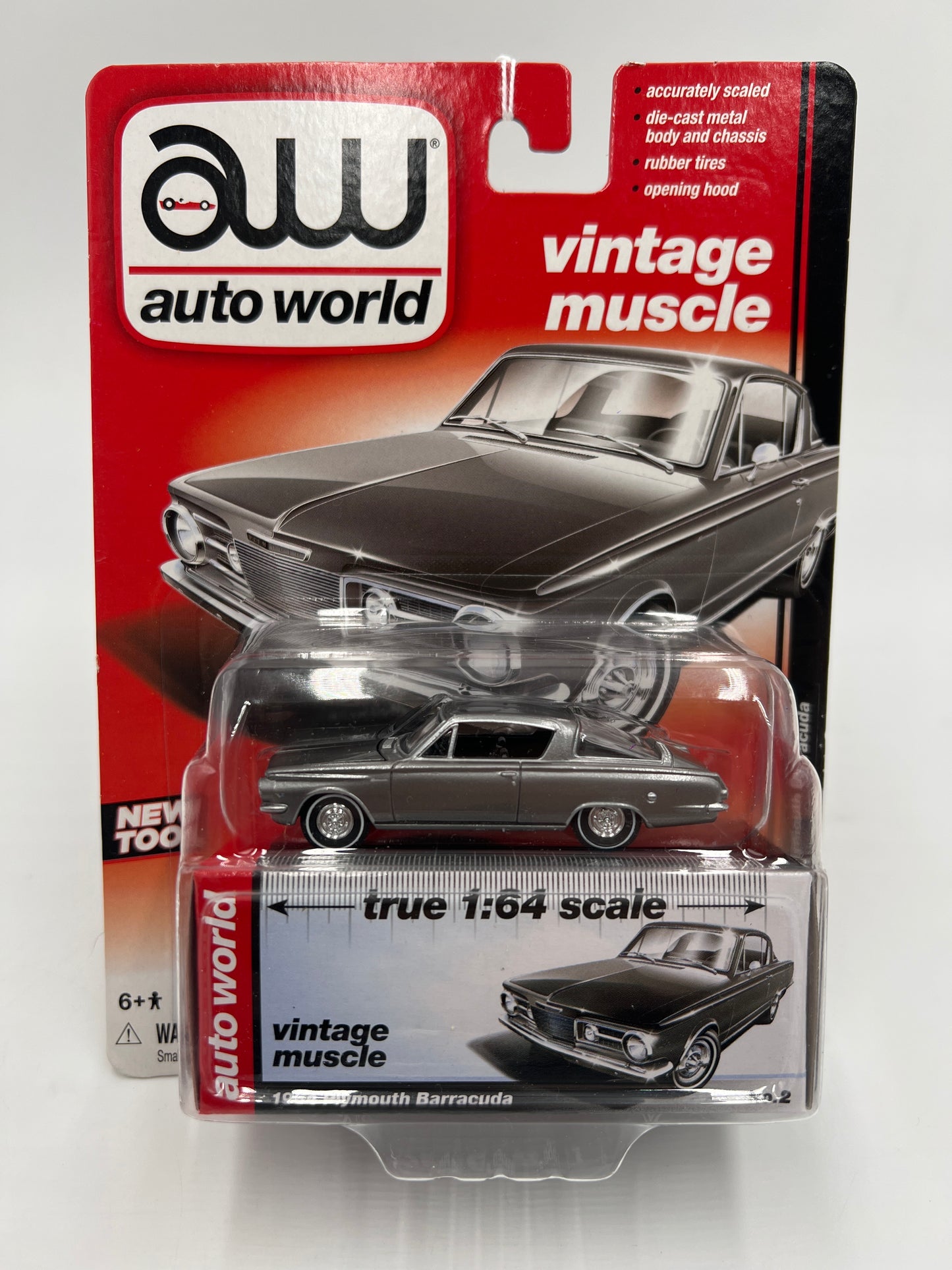 Auto World Vintage Muscle Release 4 #2 1964 Plymouth Barracuda Silver 185A