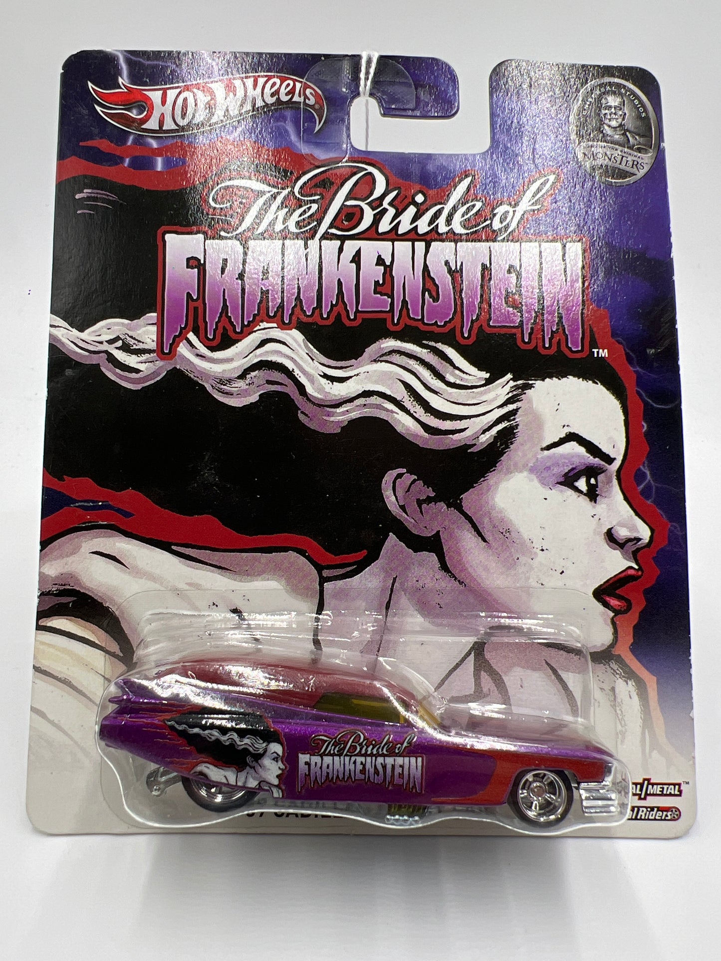Hot Wheels Premium Universal Studios Monsters The Bride Of Frankenstein 59 Cadillac Funny Car Purple 270F