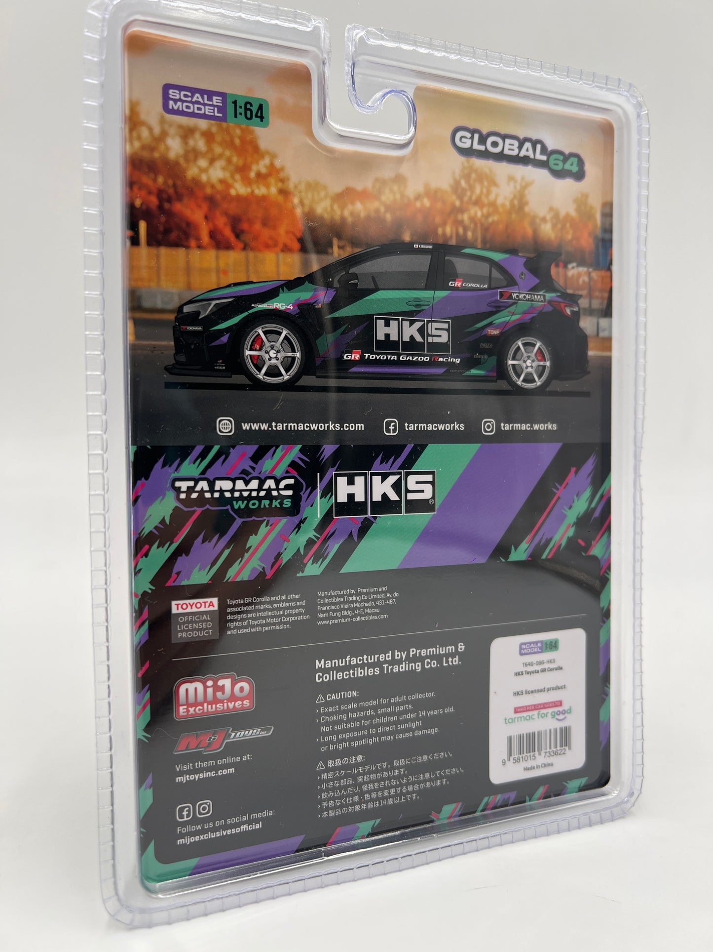 Tarmac Works Mijo Exclusives #66 HKS Toyota GR Corolla 238D