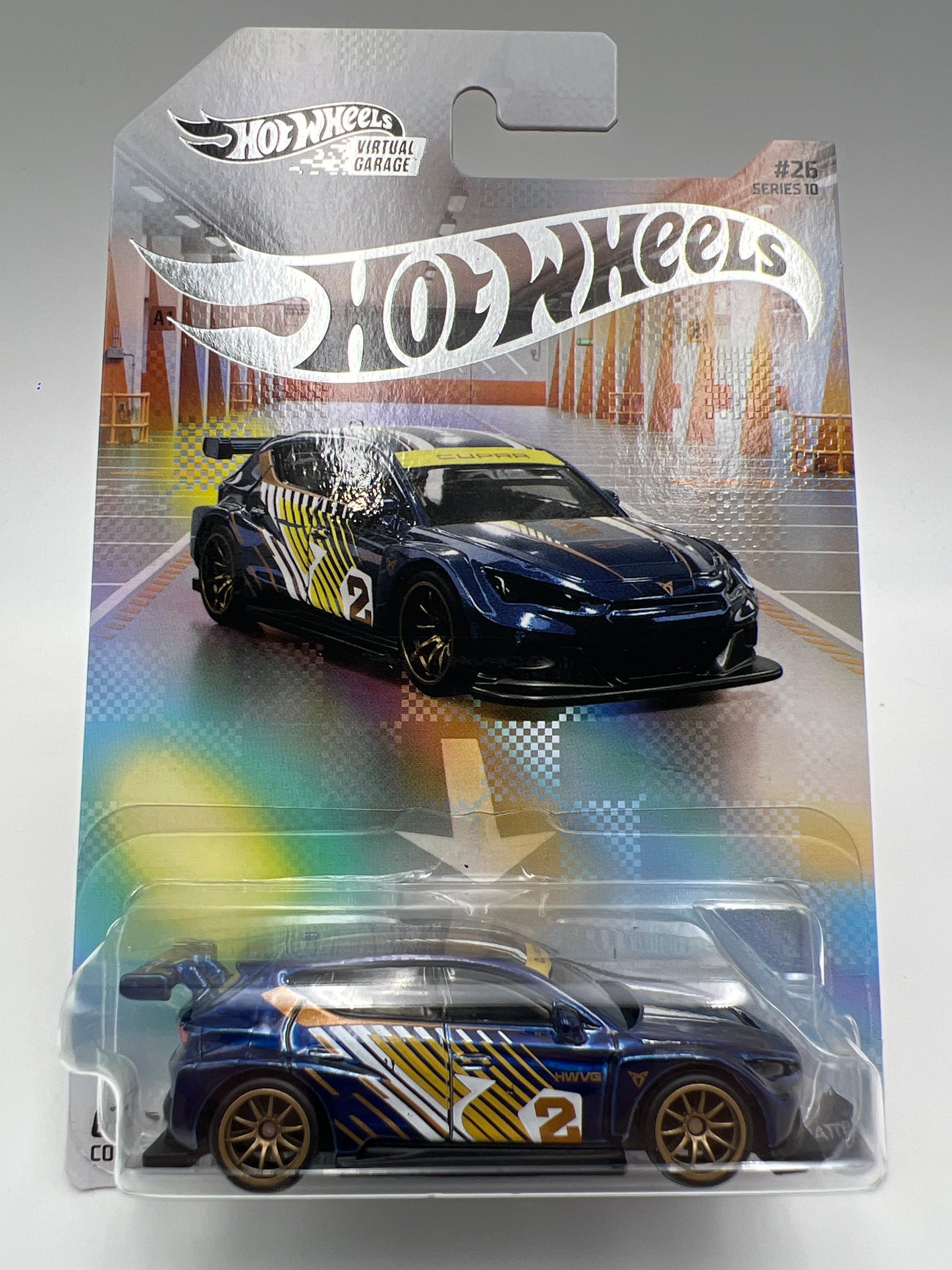 Hot Wheels NFTG Series 10 #26 Cupra e-Racer Blue W/Protector & Box