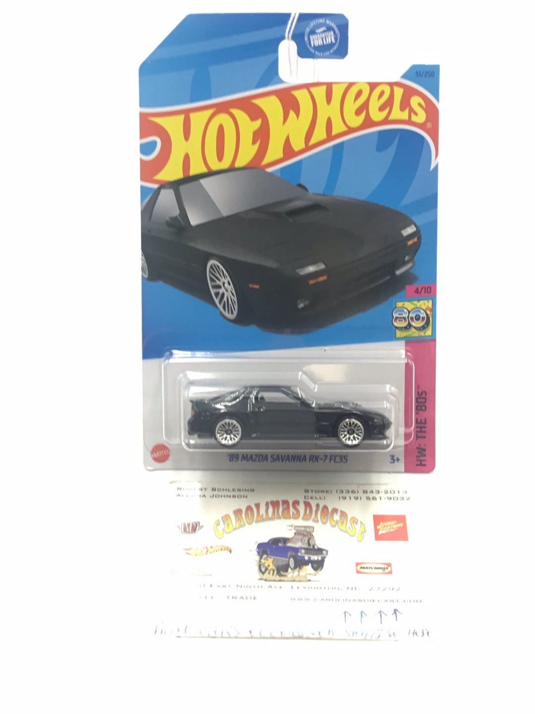 2023 hot wheels 89 Mazda Savanna RX- 7 FC35 #51 85D