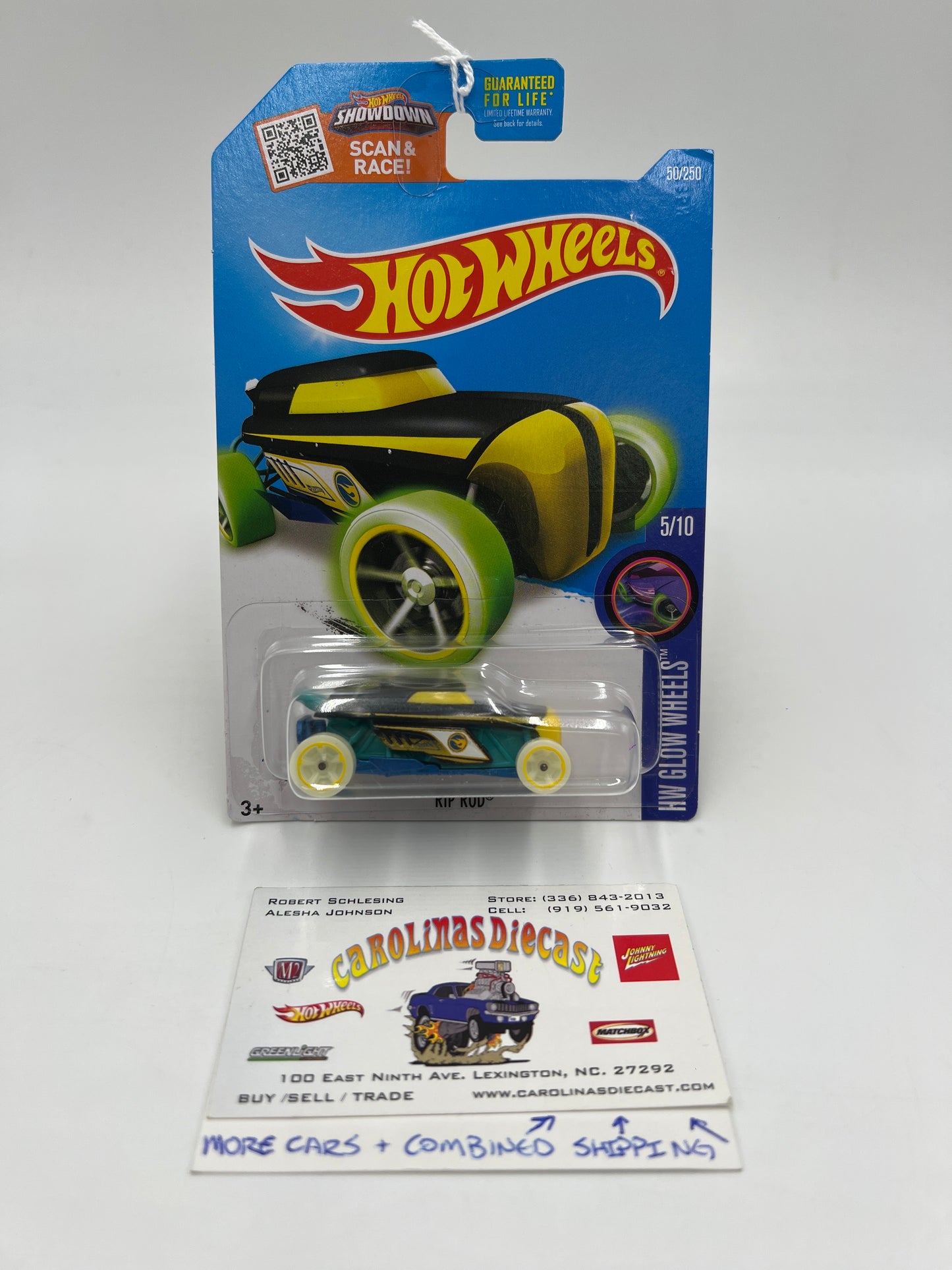 2016 Hot Wheels Glow Wheels Treasure Hunt #50 Rip Rod 274H
