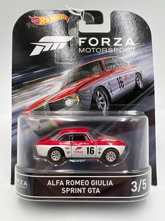 Hot Wheels Retro Entertainment Forza Motorsport #3 Alfa Romeo Giulia Sprint GTA Red/White 244E