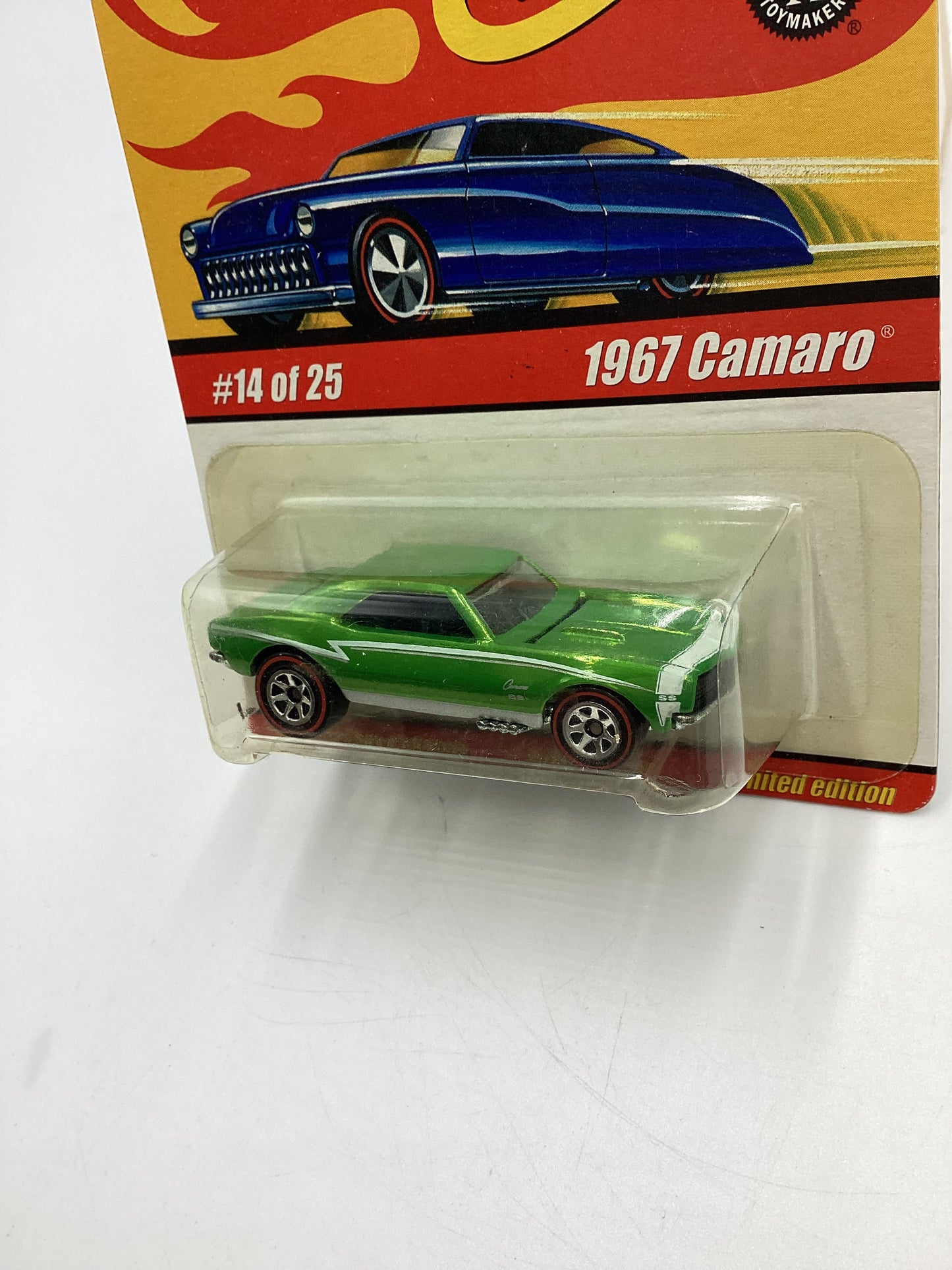 Hot Wheels Classics Series 1 #14 1967 Camaro Green 7 Spoke Wheels SR