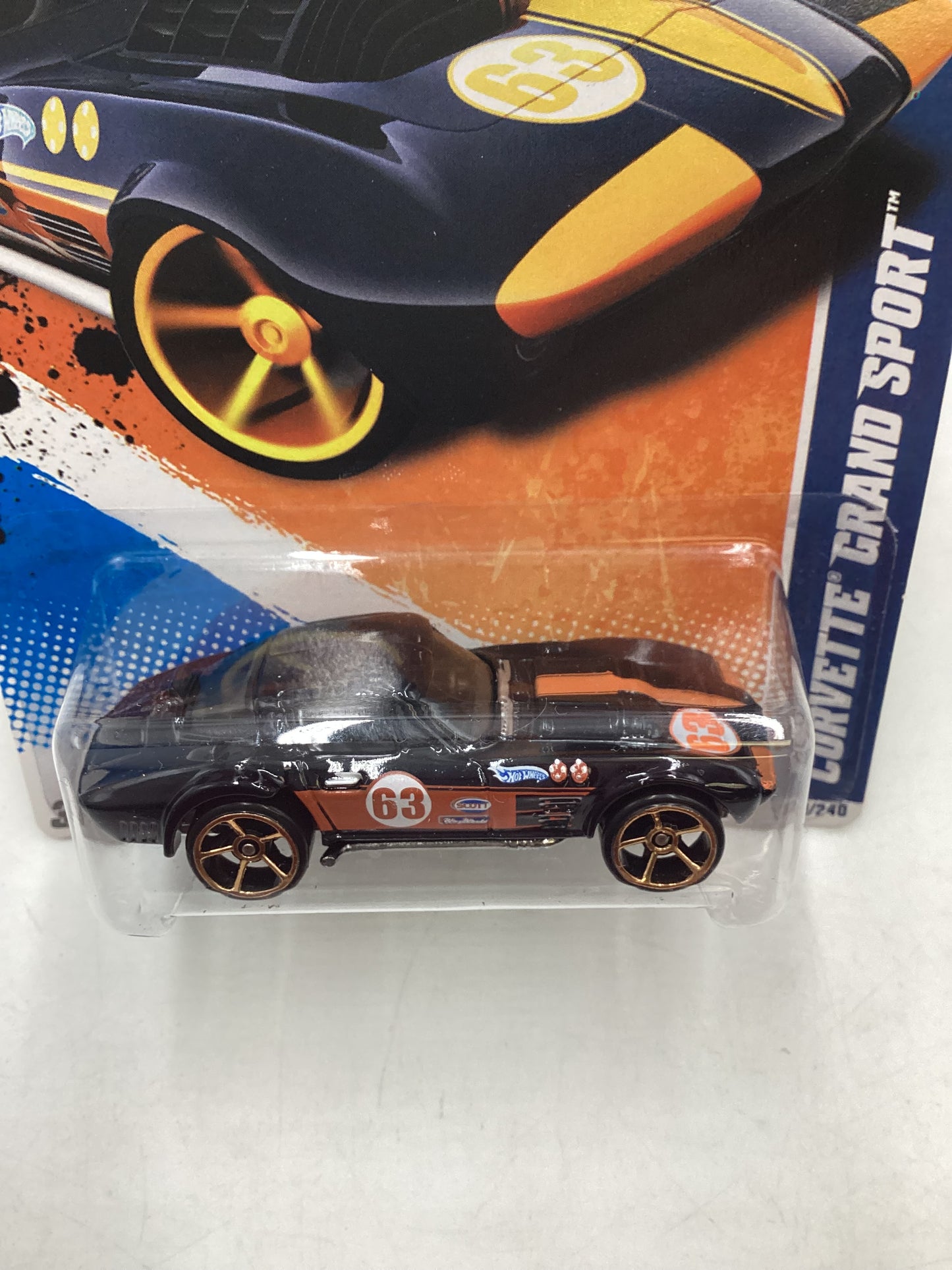 2011 Hot Wheels #130 Corvette Grand Sport Black Kmart Exclusive 238F