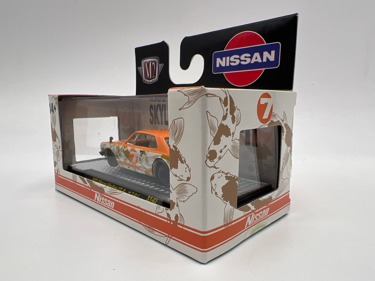 M2 Machines Target Exclusive 1971 Nissan Skyline GT-R Orange/White S142