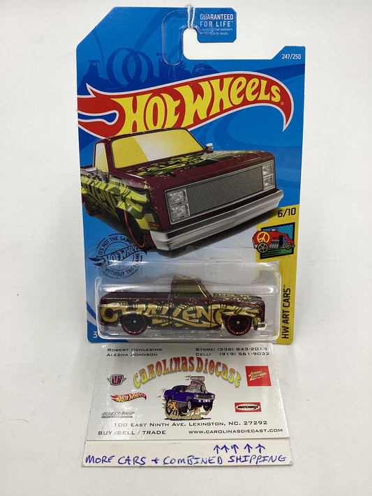 2019 Hot Wheels Art Cars #247 83 Chevy Silverado 10B