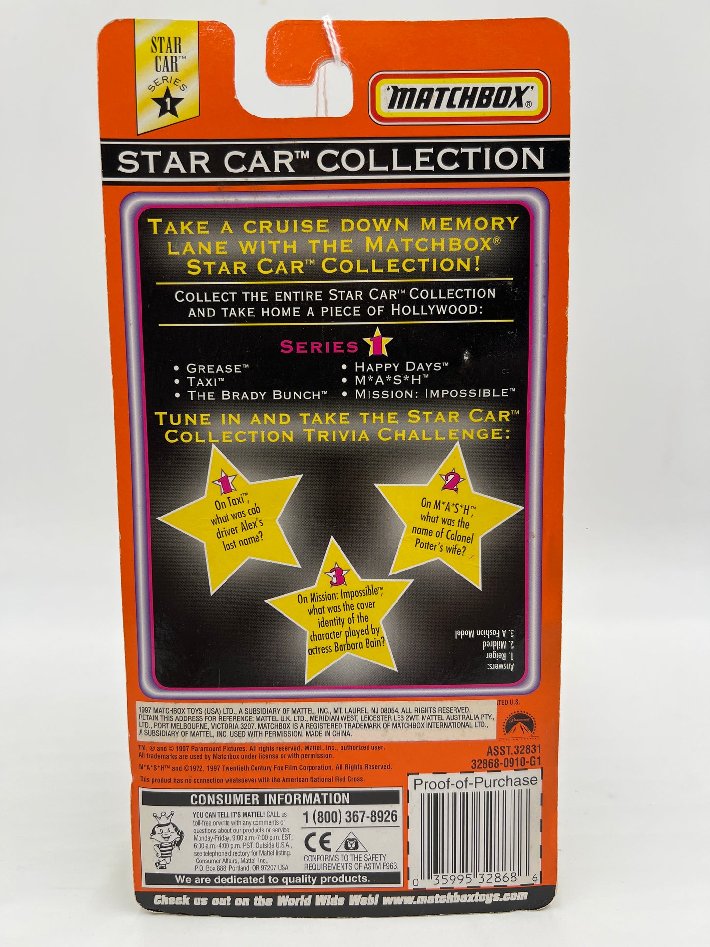 Matchbox Star Car Collection MASH 4077s Jeep
