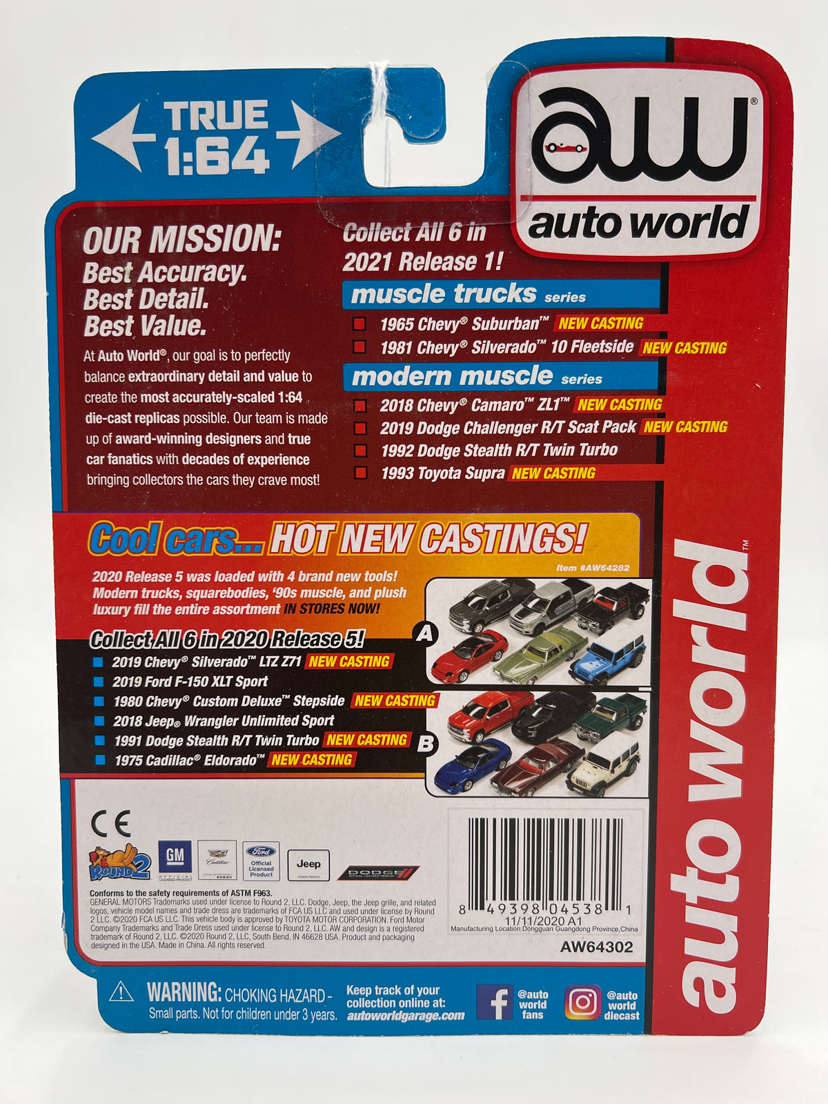 Auto World Muscle Trucks Release 1 Version A 1981 Chevy Silverado 10 Fleetside Red 182D