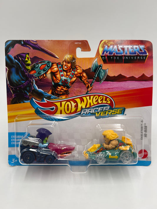 Hot Wheels Racer Verse 2 Pack Masters Of The Universe Skeletor & He-Man 116D