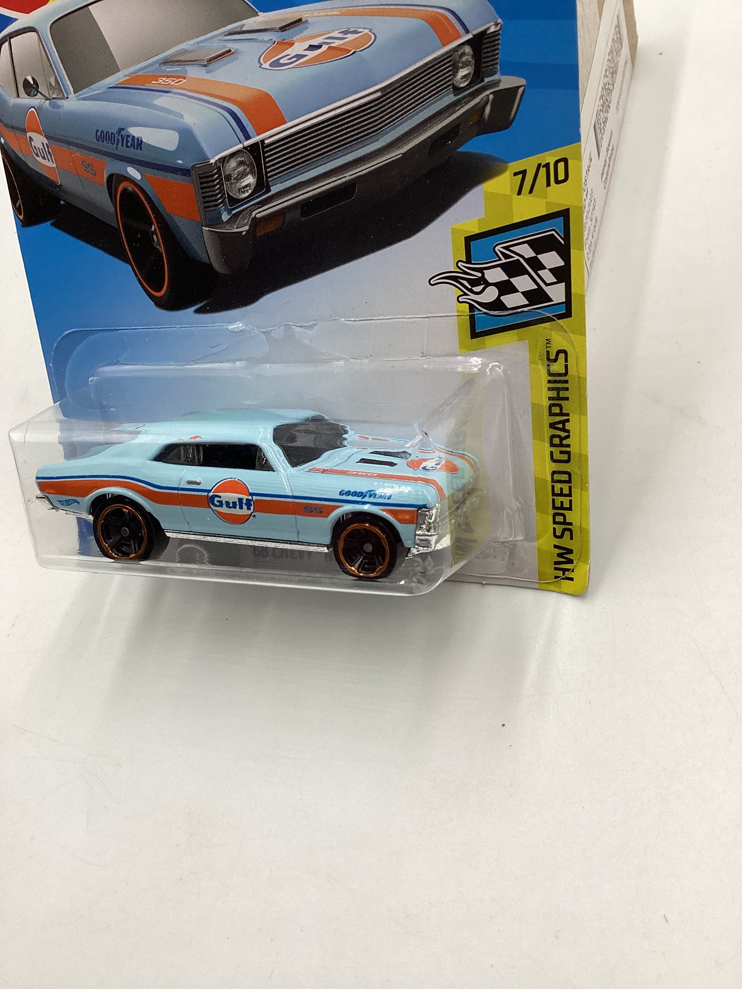 2019 Hot Wheels #67 Speed Graphics 68 Chevy Nova  gulf 17E