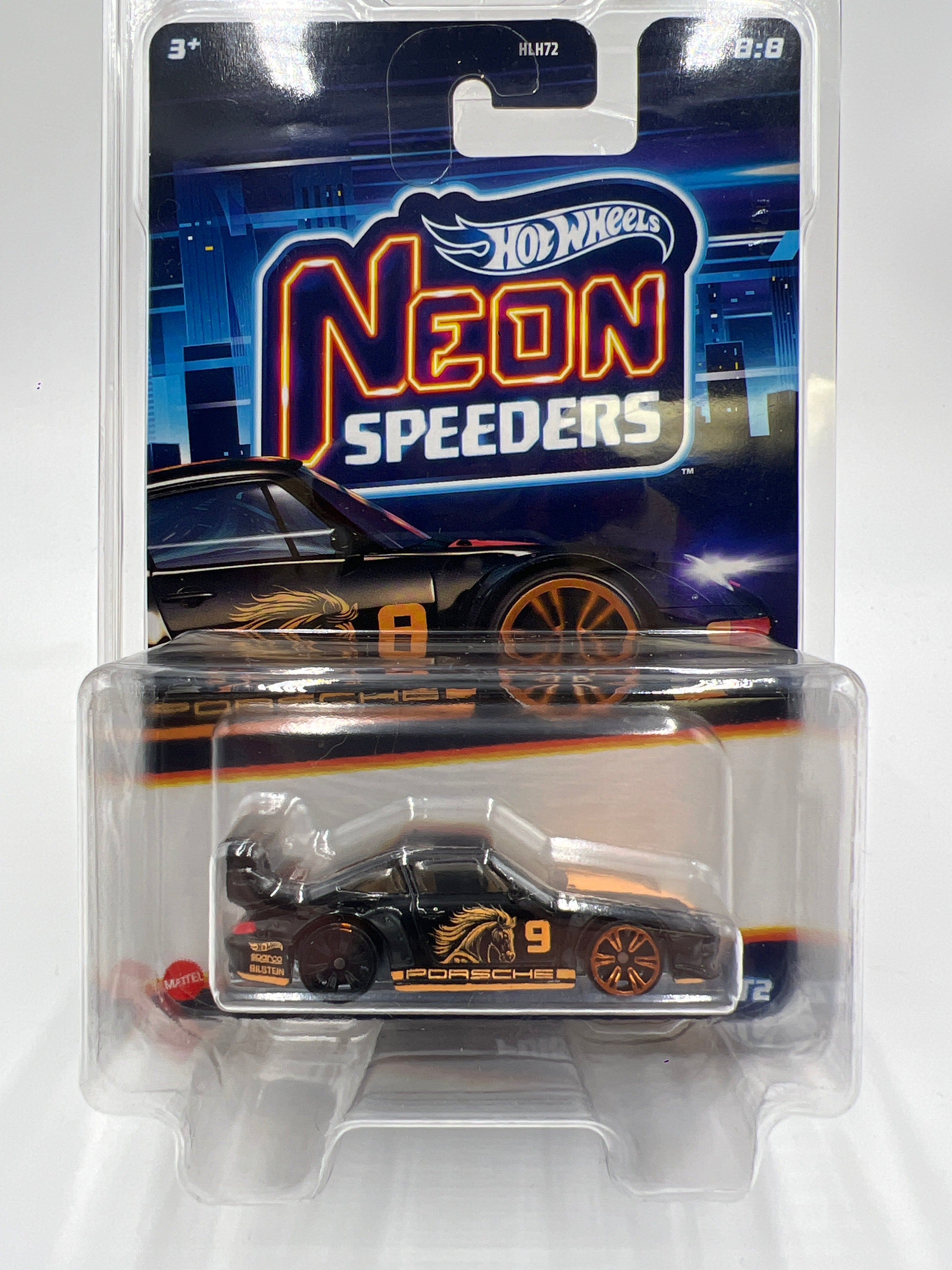 2025 Hot Wheels Neon Speeders #8 Porsche 993 GT2 Black Error Non