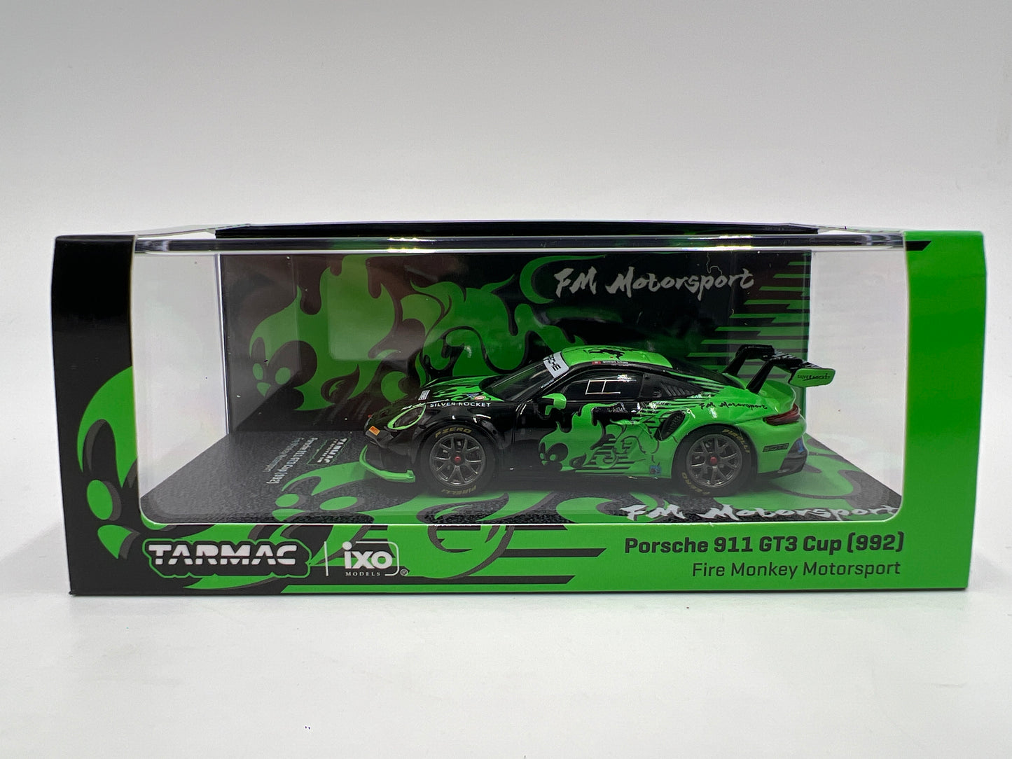 Tarmac Works x IXO Models Porsche 911 GT3 Cup 992 Fire Monkey Motorsport