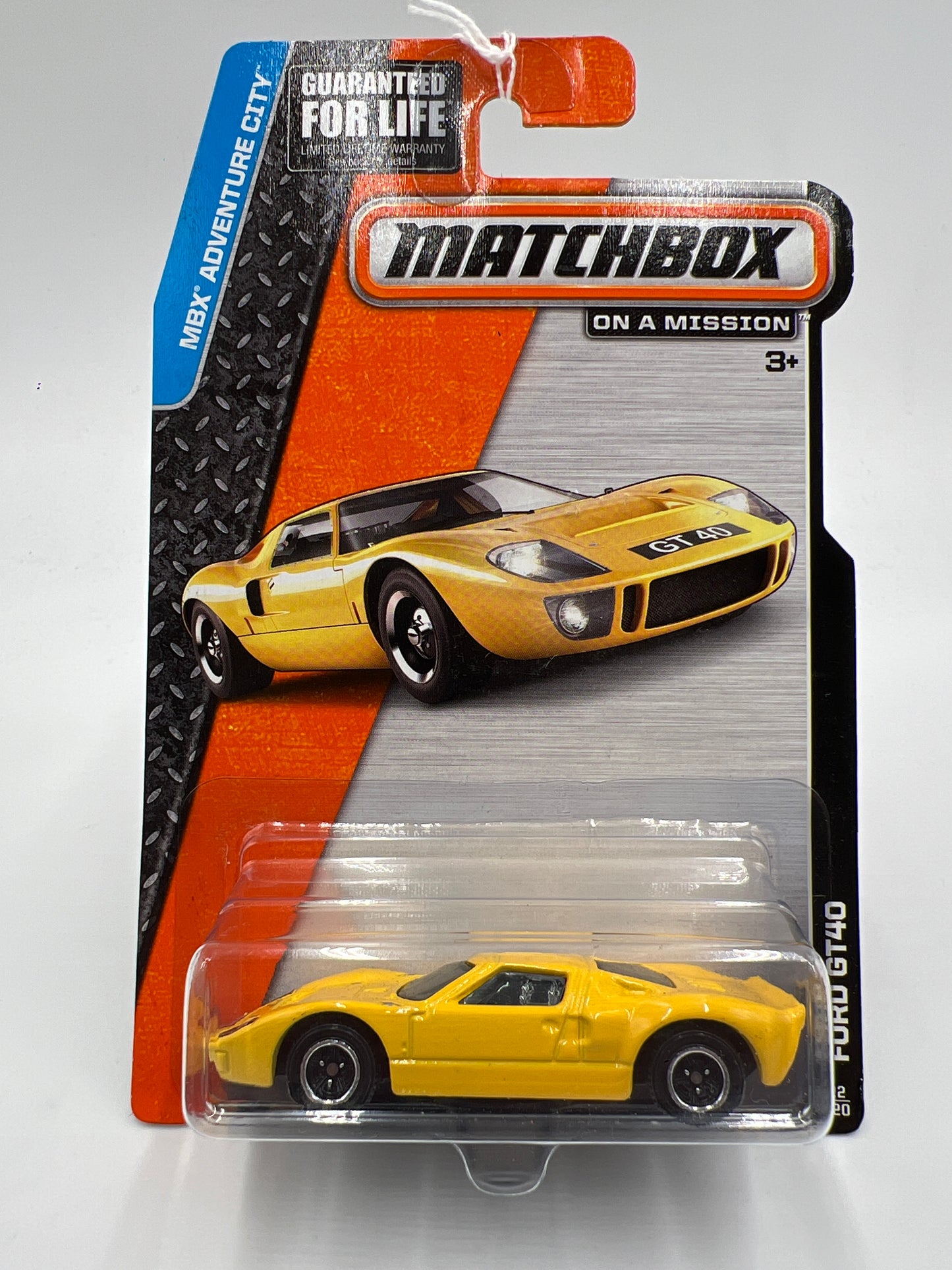 Matchbox Adventure City #22 Ford GT40 Yellow 206C