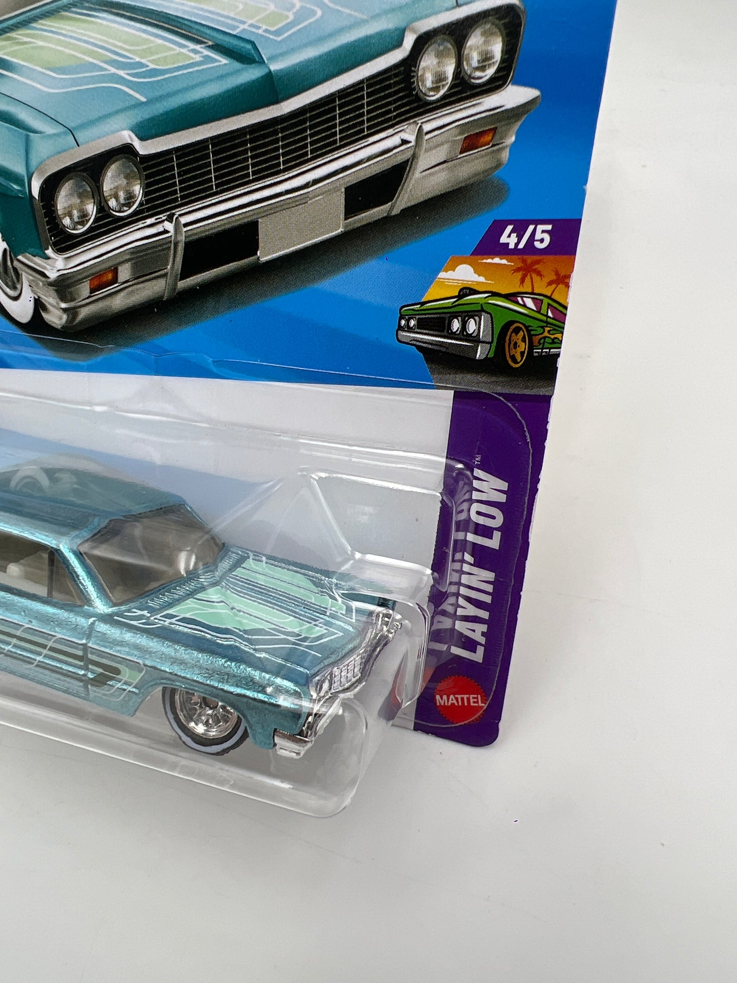2026 Hot Wheels Super Treasure Hunt #95 64 Impala Light Blue W/Protector