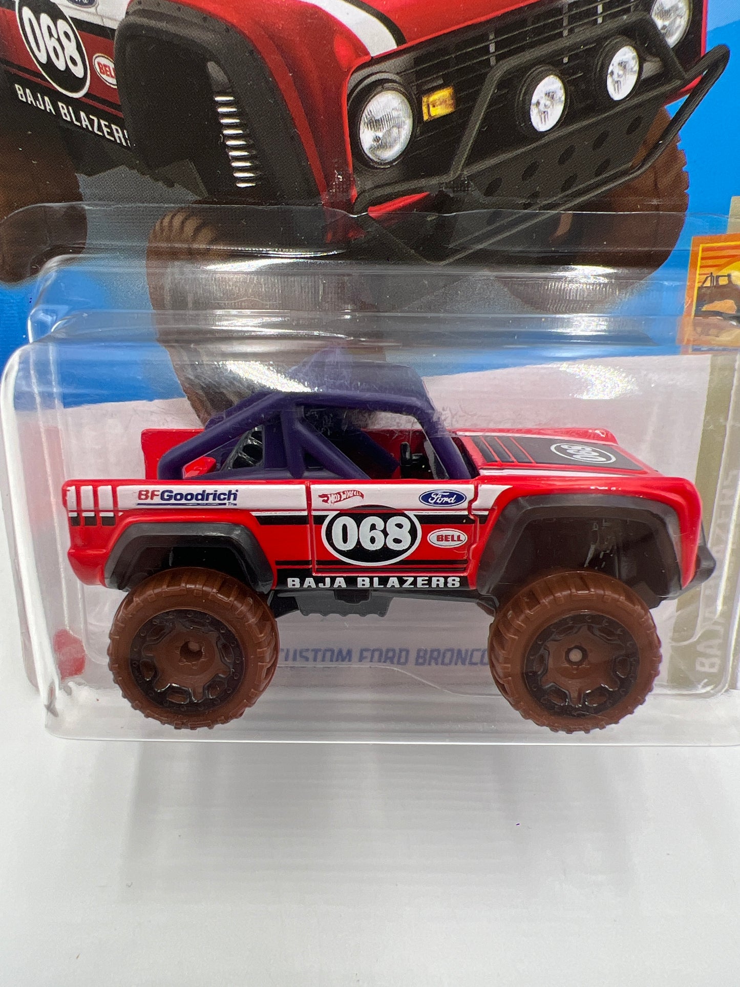 2022 Hot Wheels Baja Blazers #74 Custom Ford Bronco Red 28E