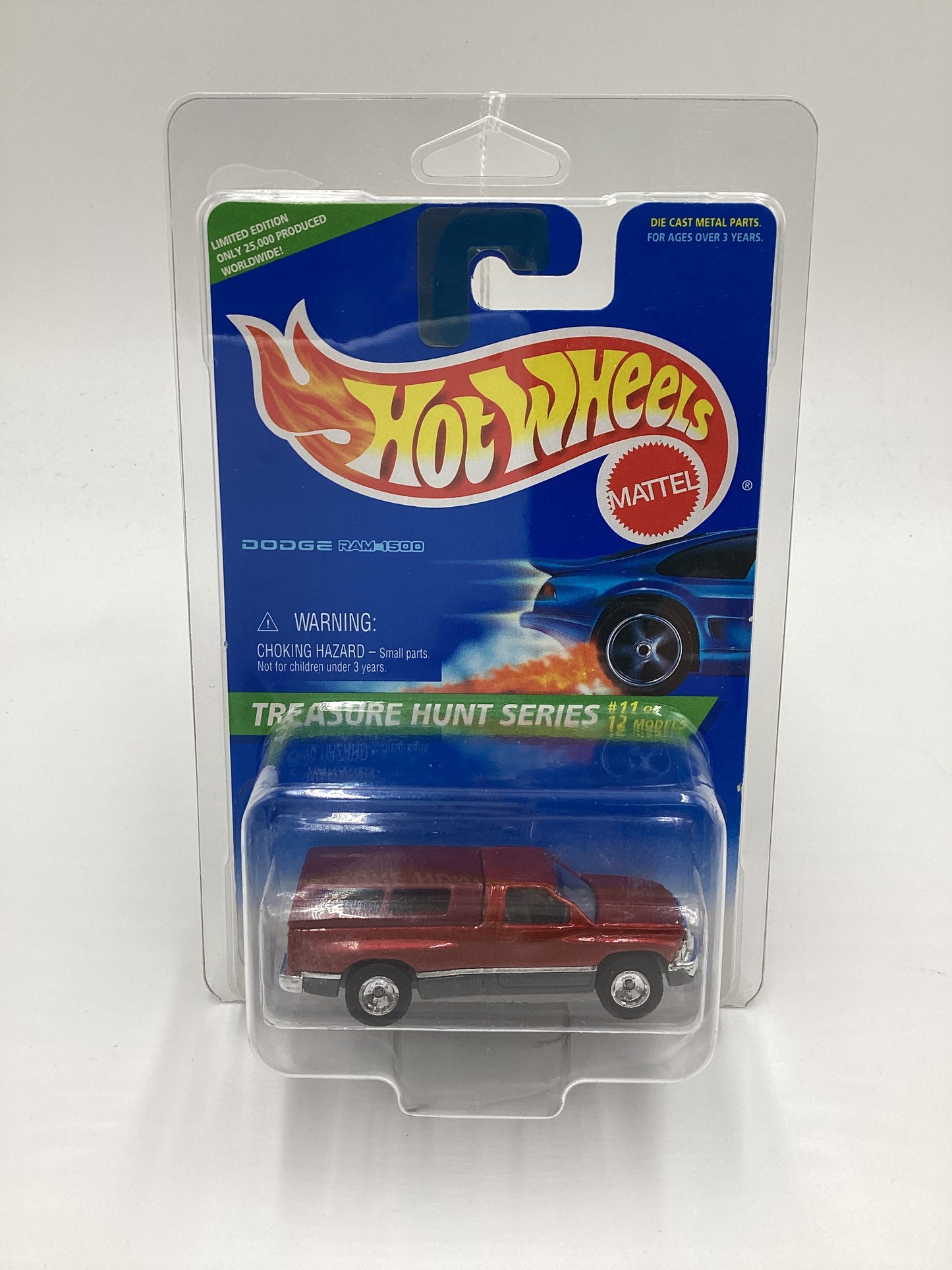 1996 Hot Wheels Treasure Hunt #438 Dodge Ram 1500 Red W/Protector