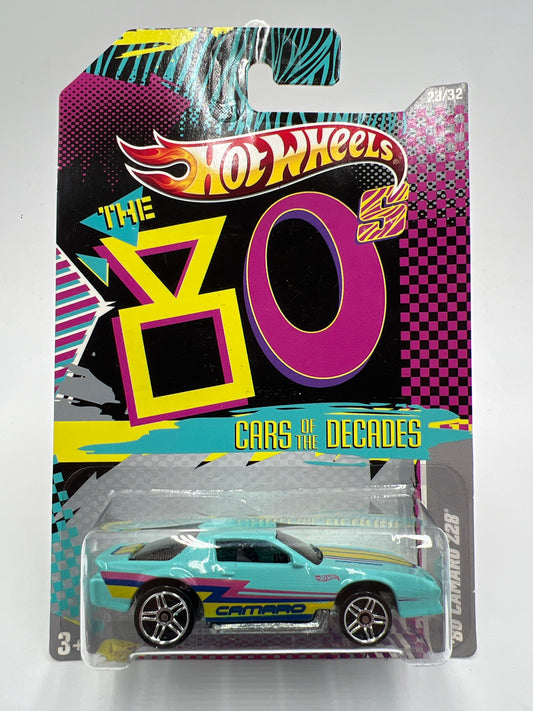 Hot Wheels Cars of the Decades The 80s #23 80 Camaro Z28 Light Blue 162G