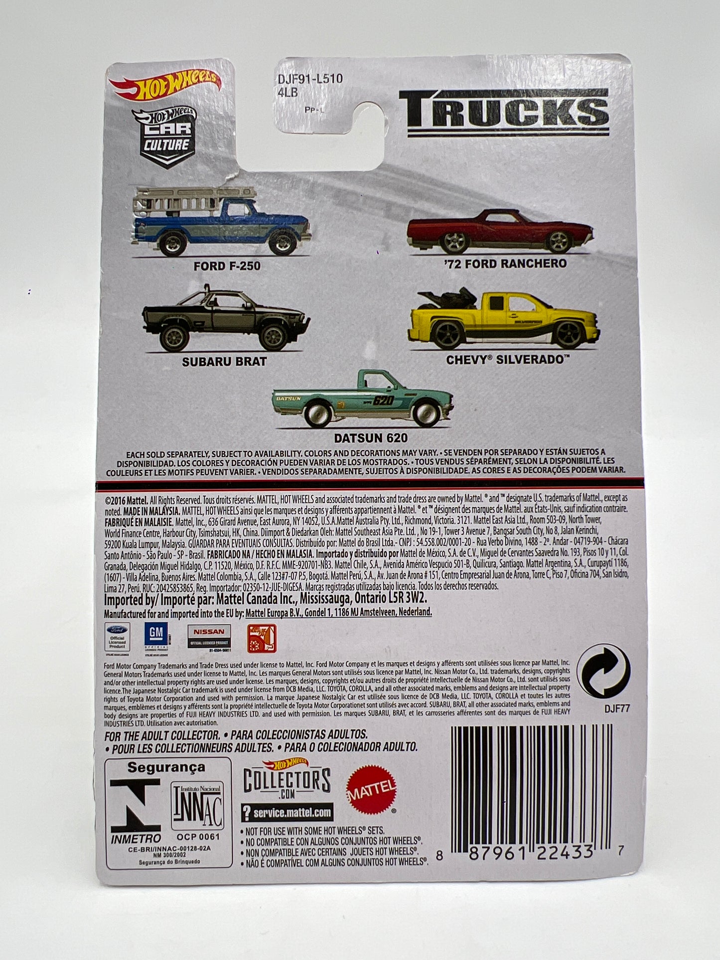 Hot Wheels Car Culture Trucks #4 Chevy Silverado Yellow W/Protector