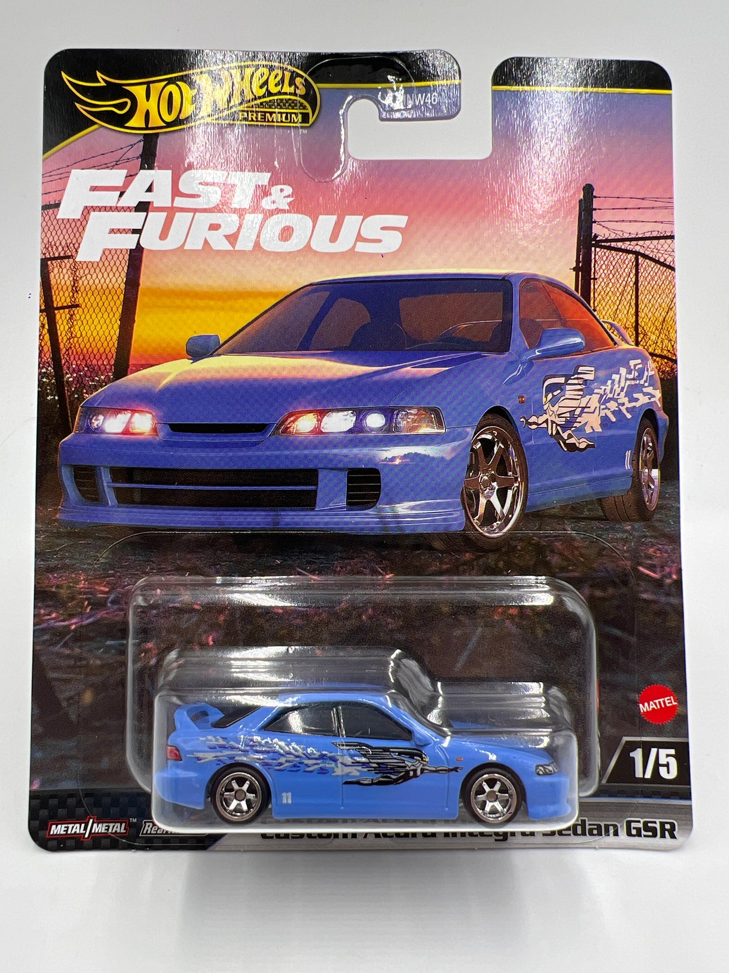 Hot Wheels Gold Label Premium Fast & Furious #1 Custom Acura Integra Sedan GSR Blue 249F