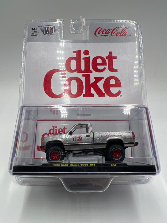 M2 Machines Coca Cola Diet Coke CHASE 1998 GMC Sierra 1500 4x4 Silver A28