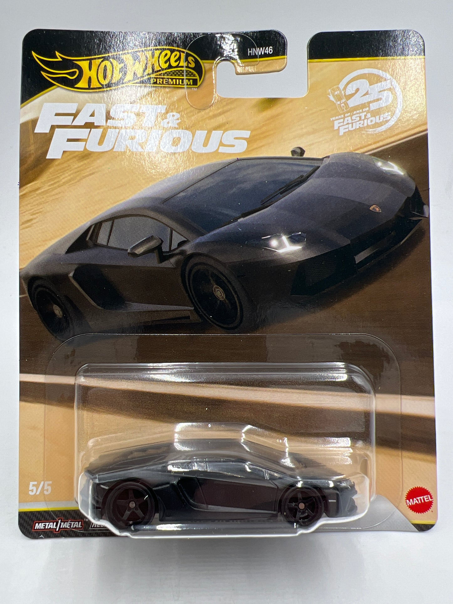 2026 Hot Wheels Premium Fast & Furious 25th Anniversary Mix P Complete Set Of 5 W/Chase