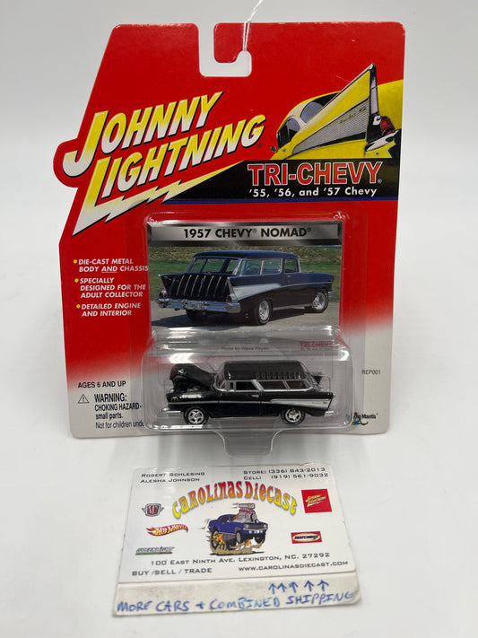 Johnny Lightning Tri-Chevy 1957 Chevy Nomad Black 219F