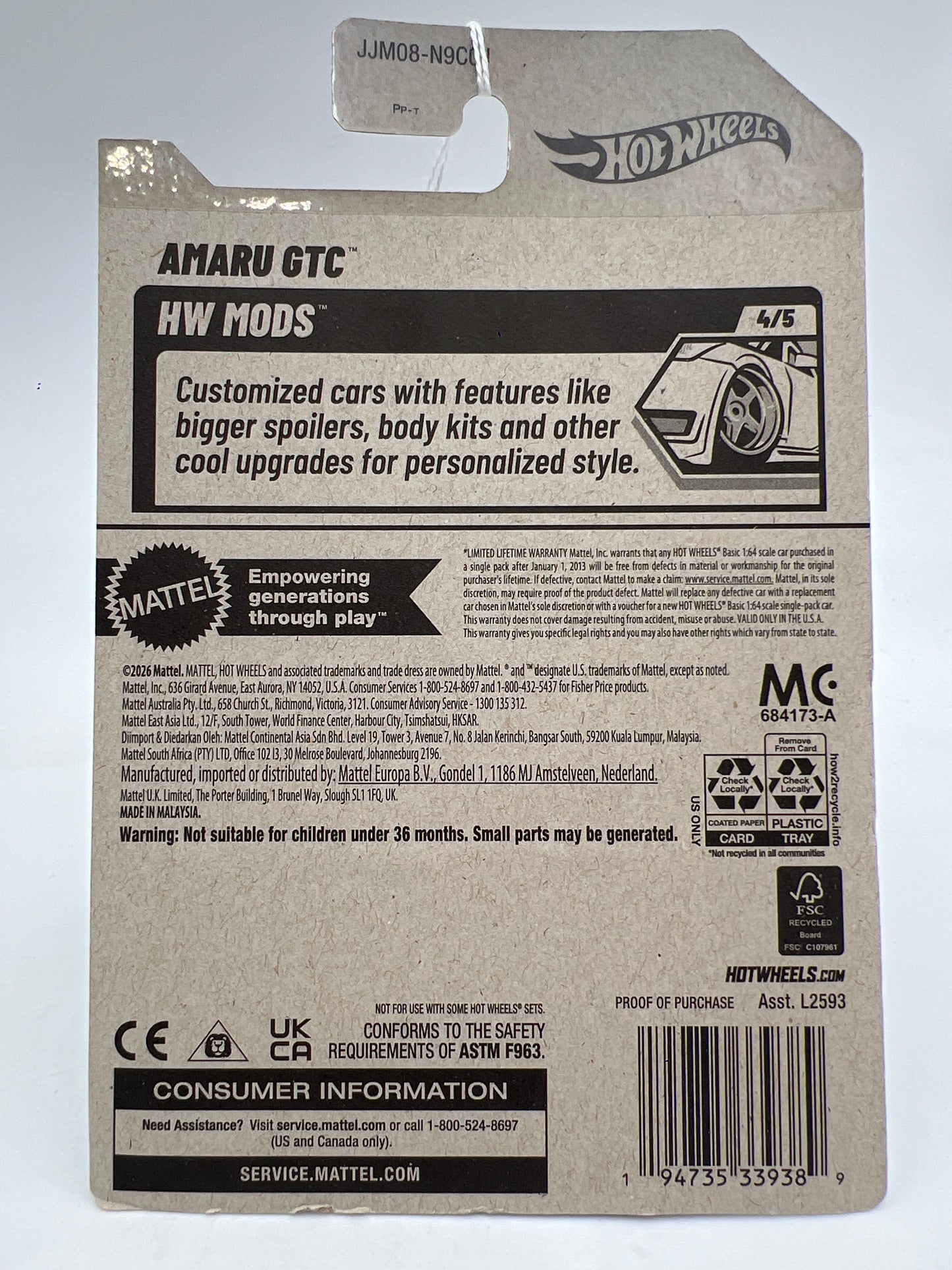 2026 Hot Wheels J Case Treasure Hunt #186 Amaru GTC Blue