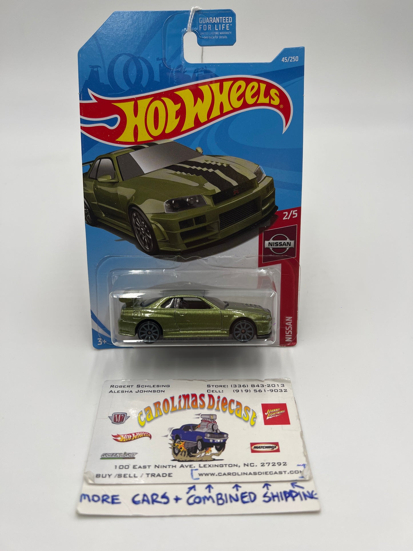 2019 Hot Wheels #45 Nissan Skyline GT-R BNR34 Green SR 79C