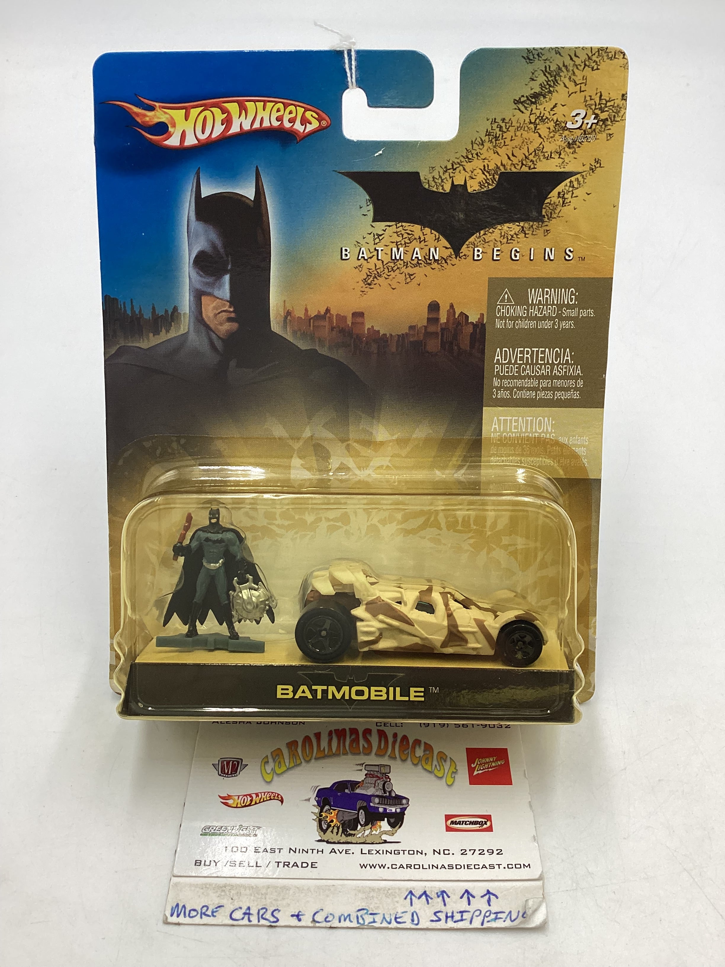 2005 Hot Wheels Batman Begins Camo Batmobile – carolinasdiecast