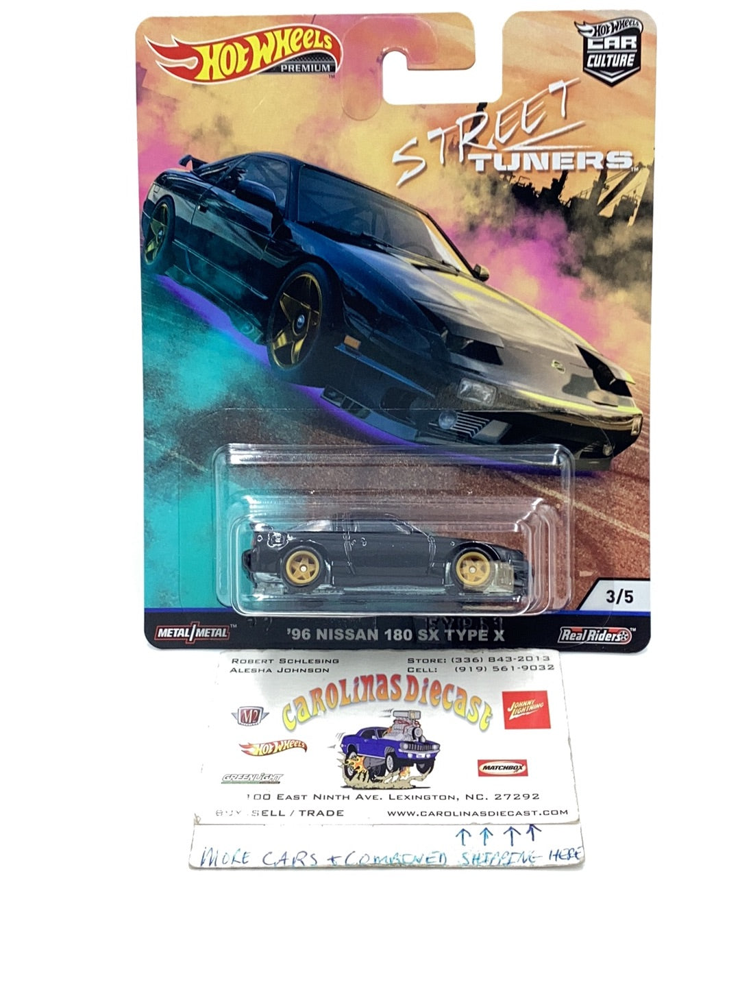 Hot wheels car culture Street Tuners #3 96 Nissan 180 SX Type X with protector