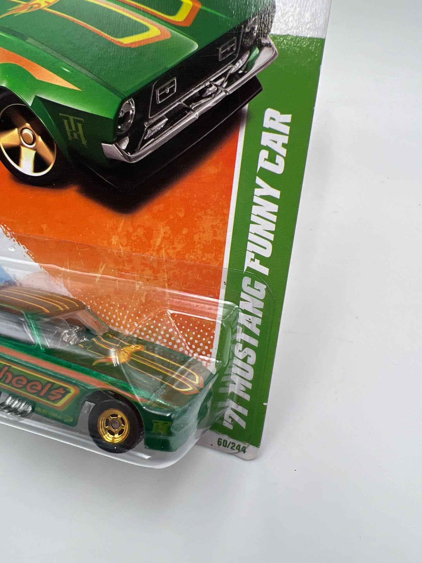 2011 Hot Wheels Super Treasure Hunt #60 71 Mustang Funny Car Green W/Protector